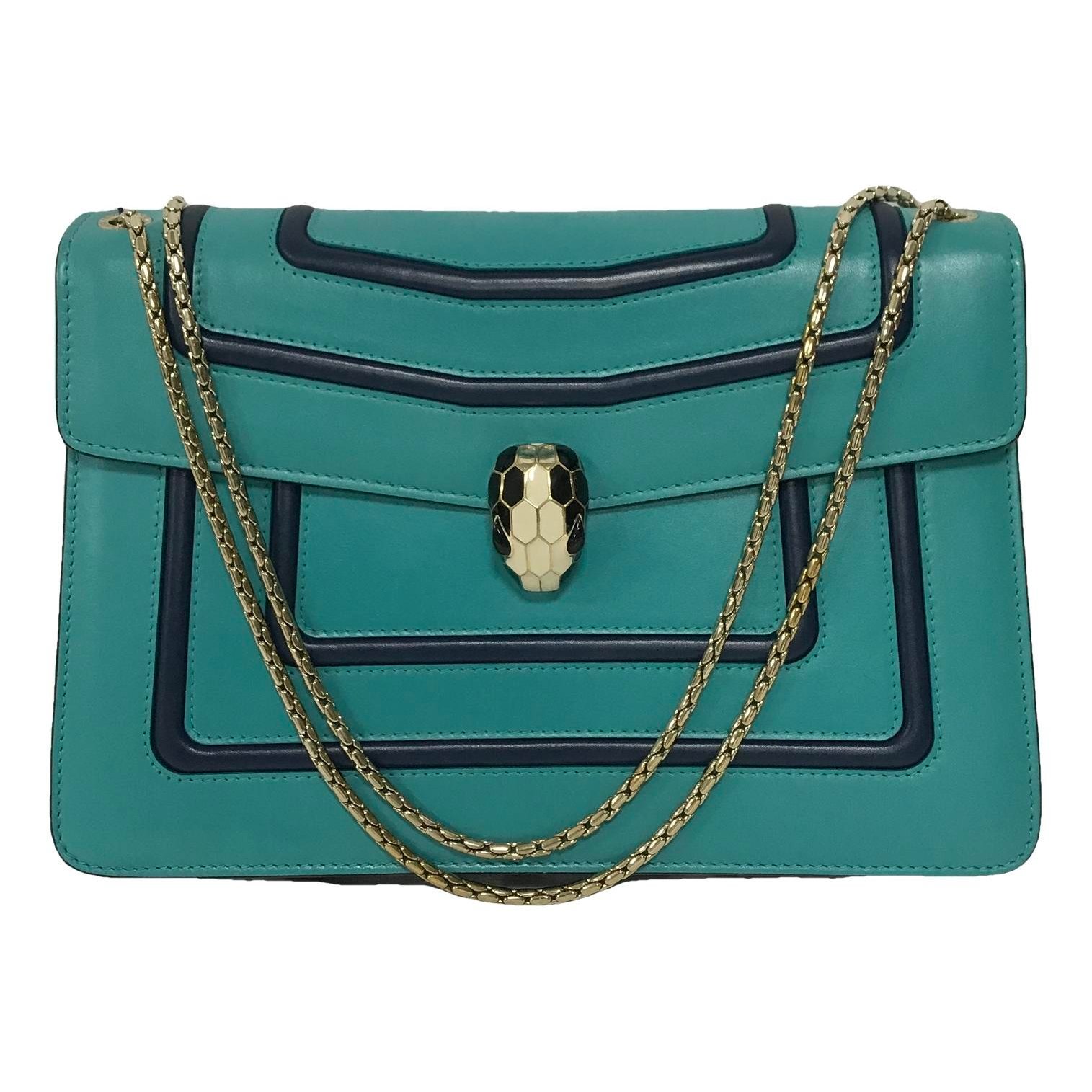 Serpenti leather handbag