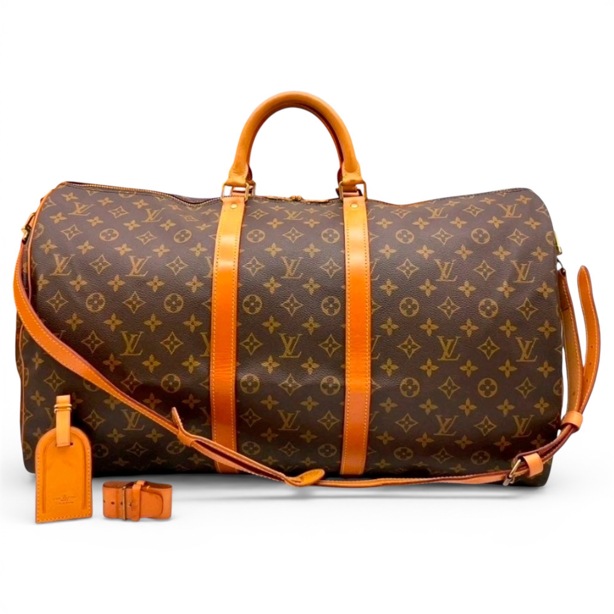 Keepall leather travel bag