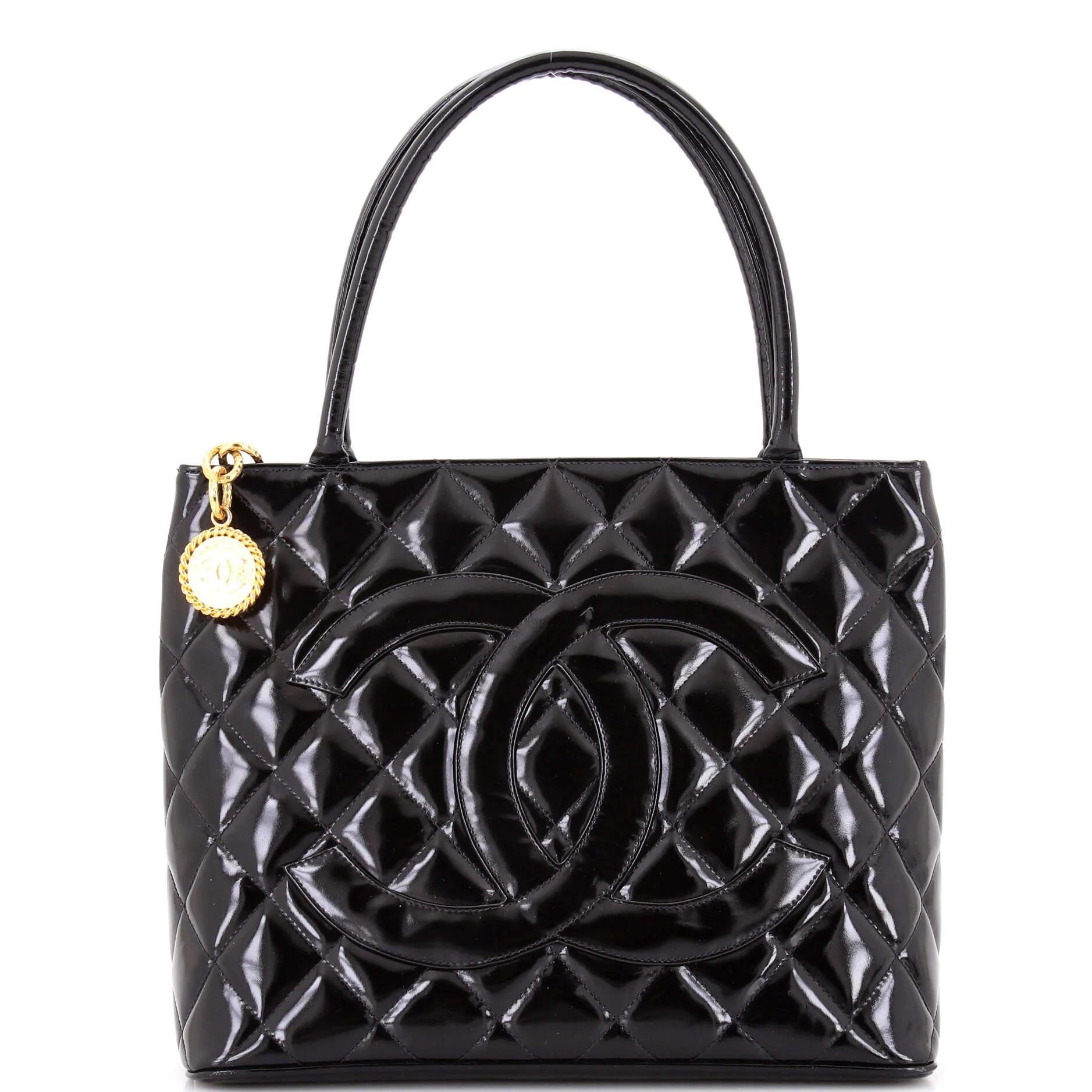 Patent leather tote