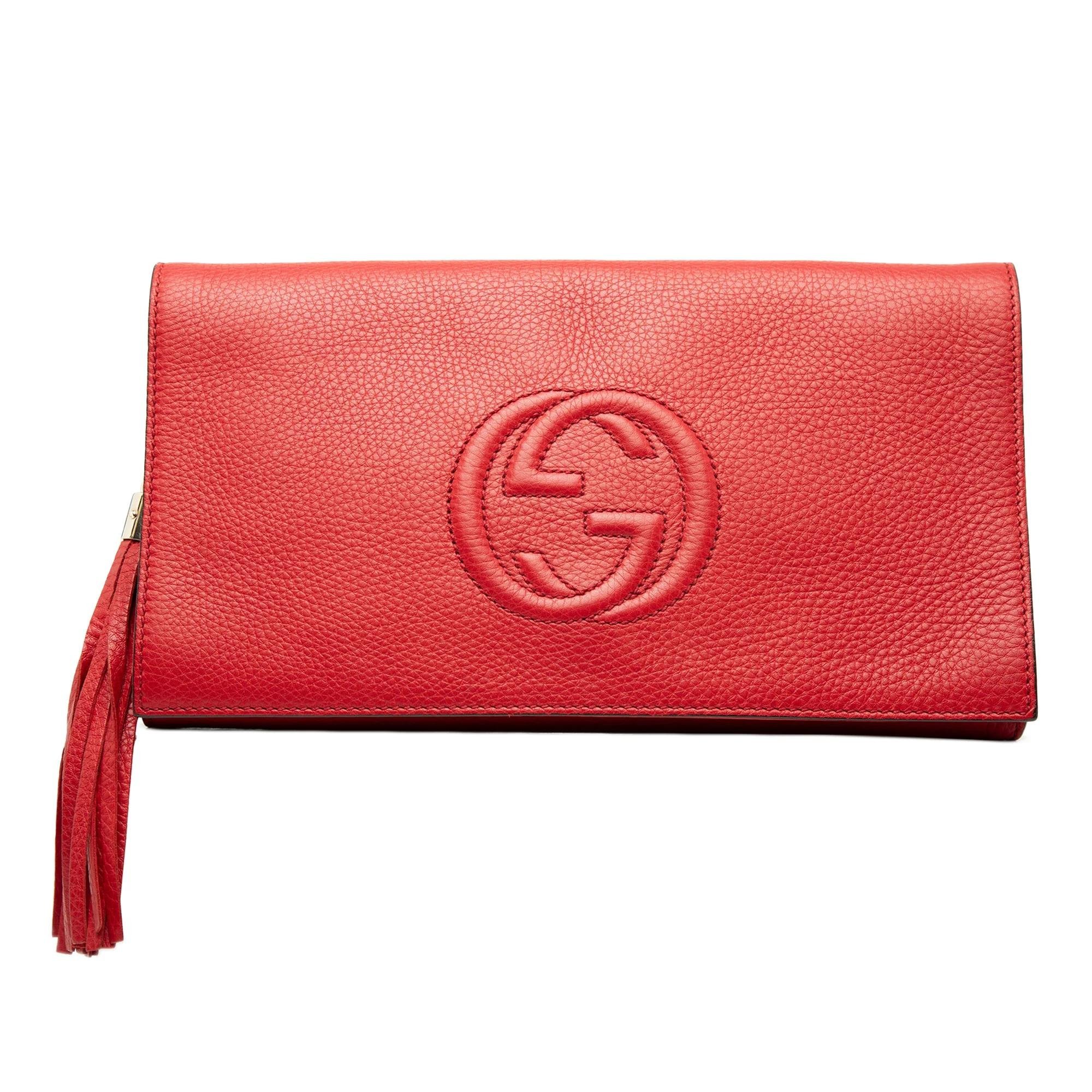 Soho leather clutch bag