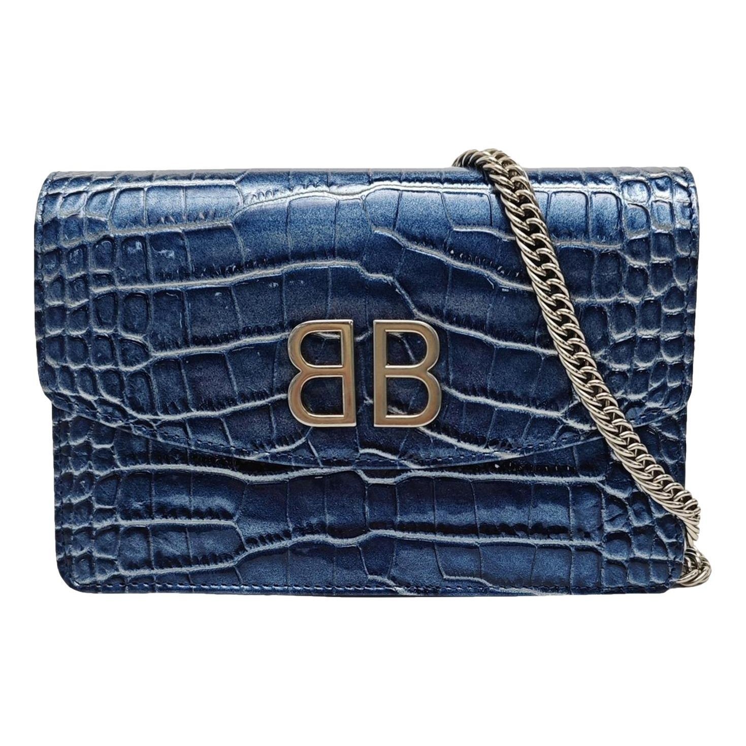 BB chain leather handbag