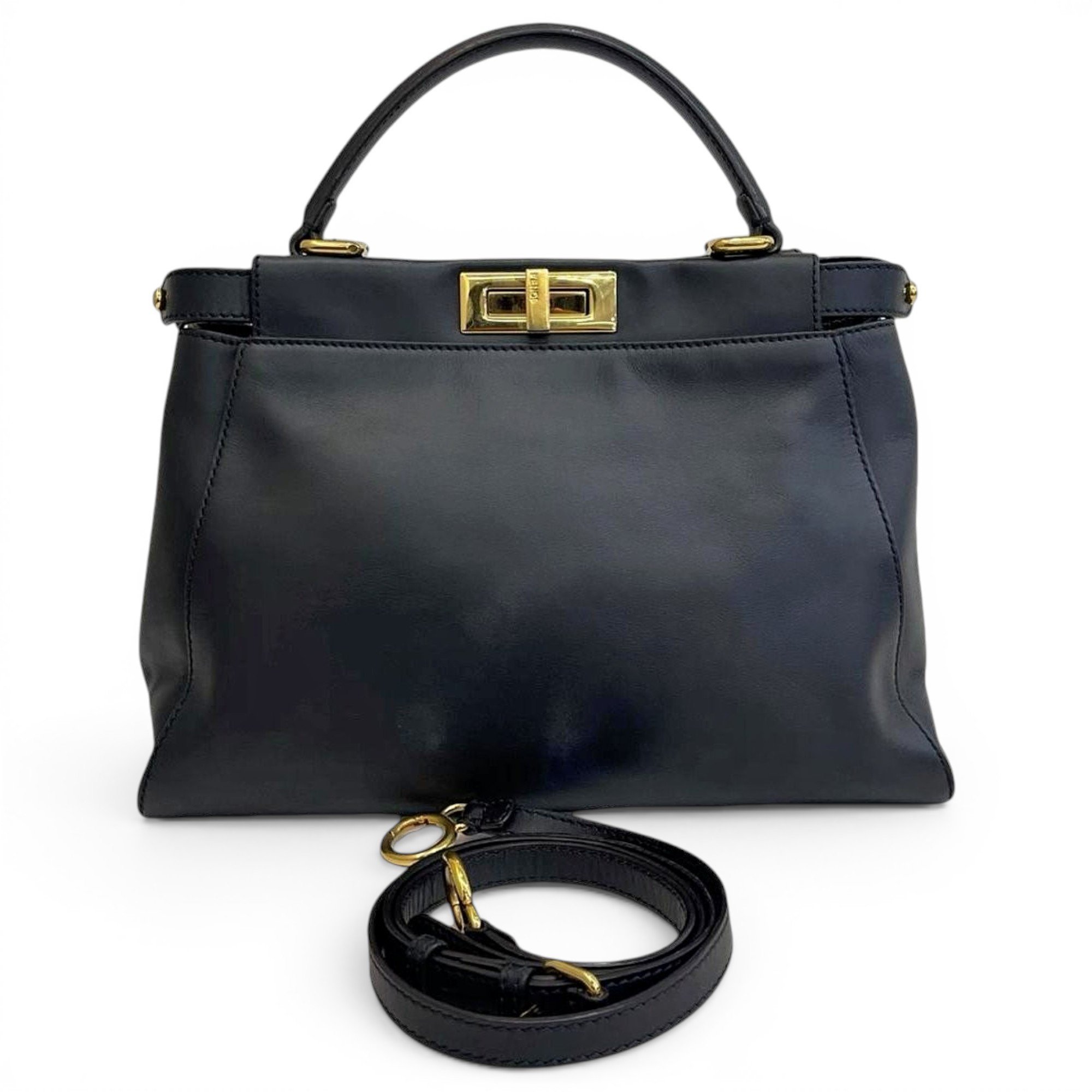 Peekaboo leather handbag