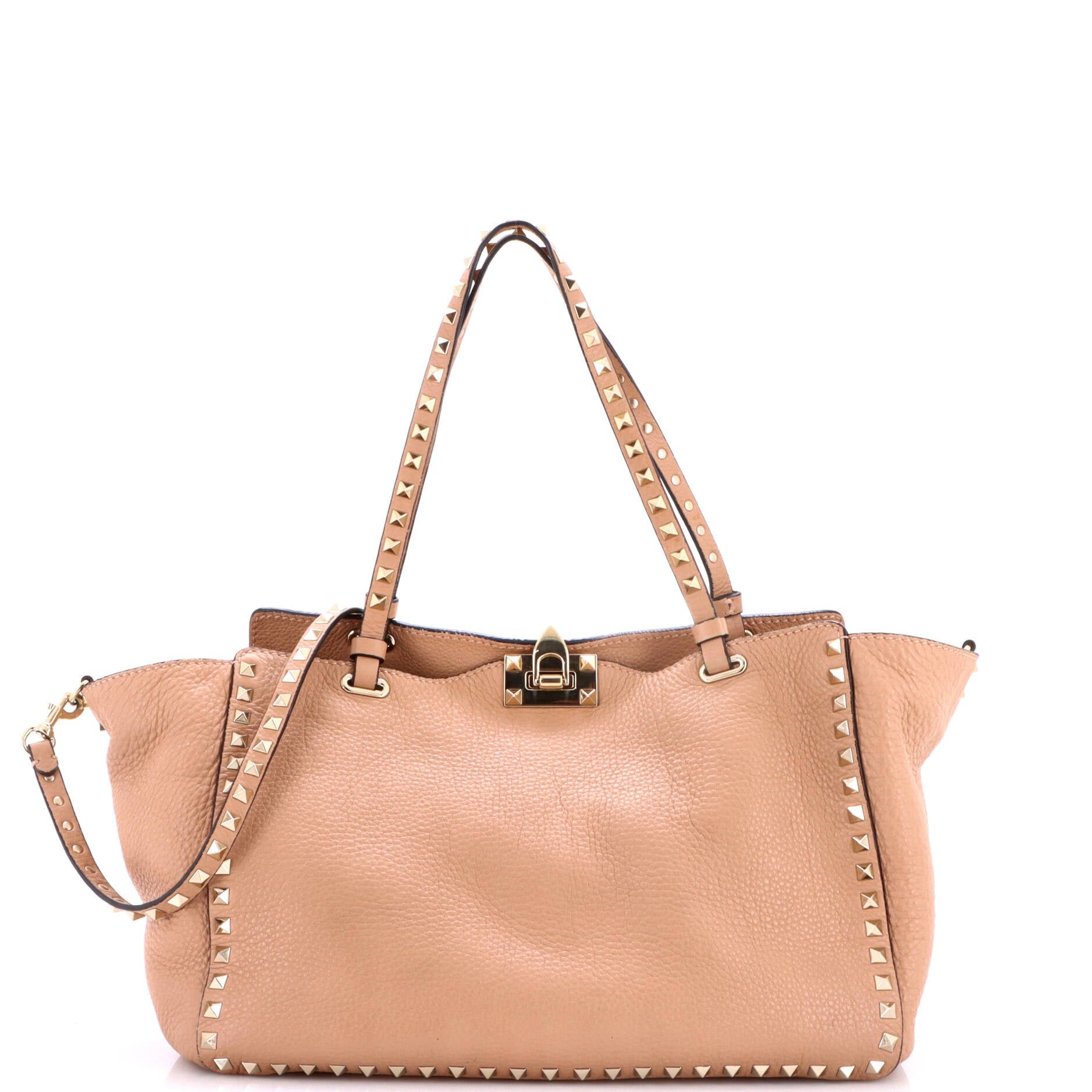 Rockstud Tote Pebbled Leather Medium