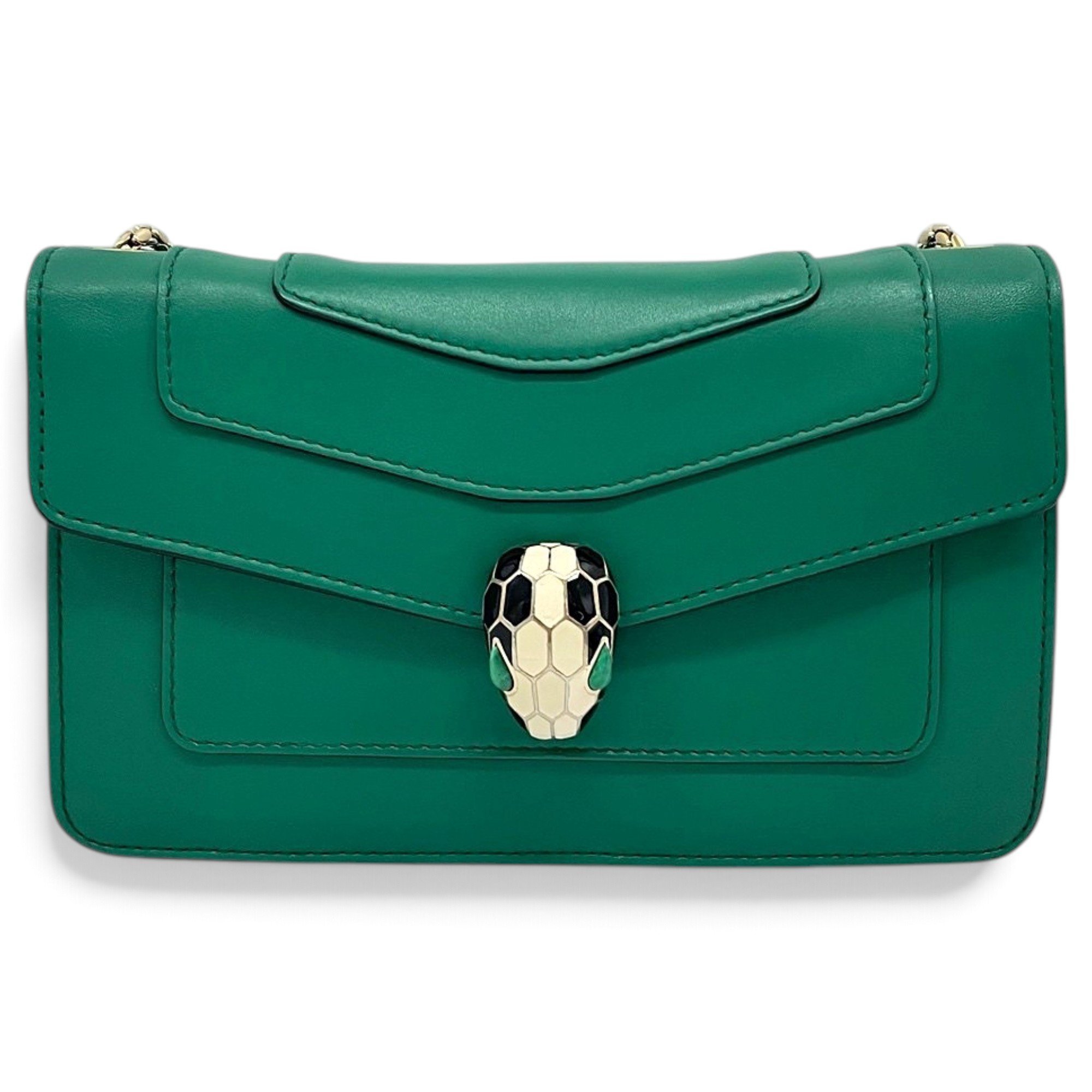 Serpenti leather handbag