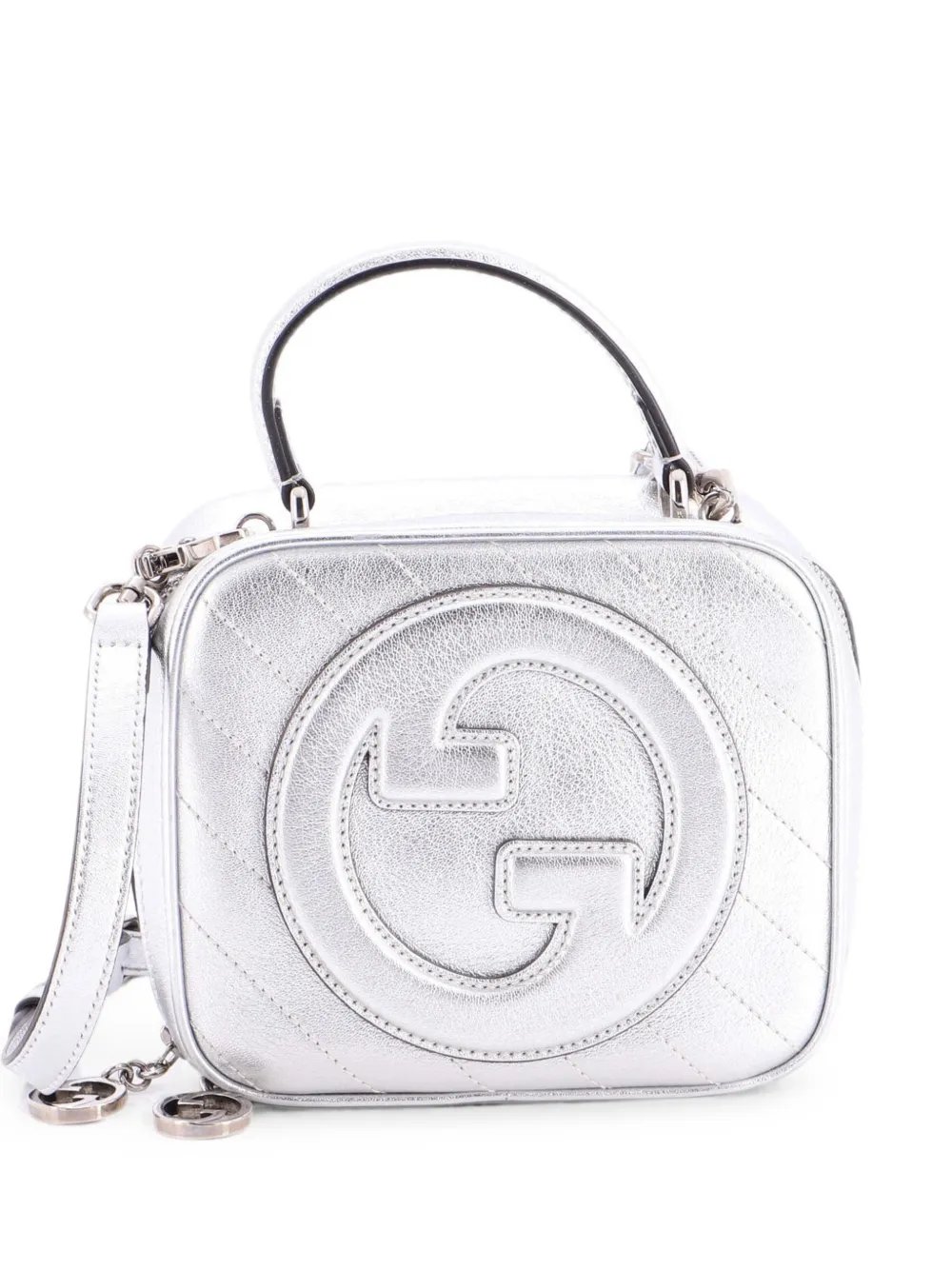 Blondie NM Top Handle Shoulder Bag Diagonal Quilted Leather satchel