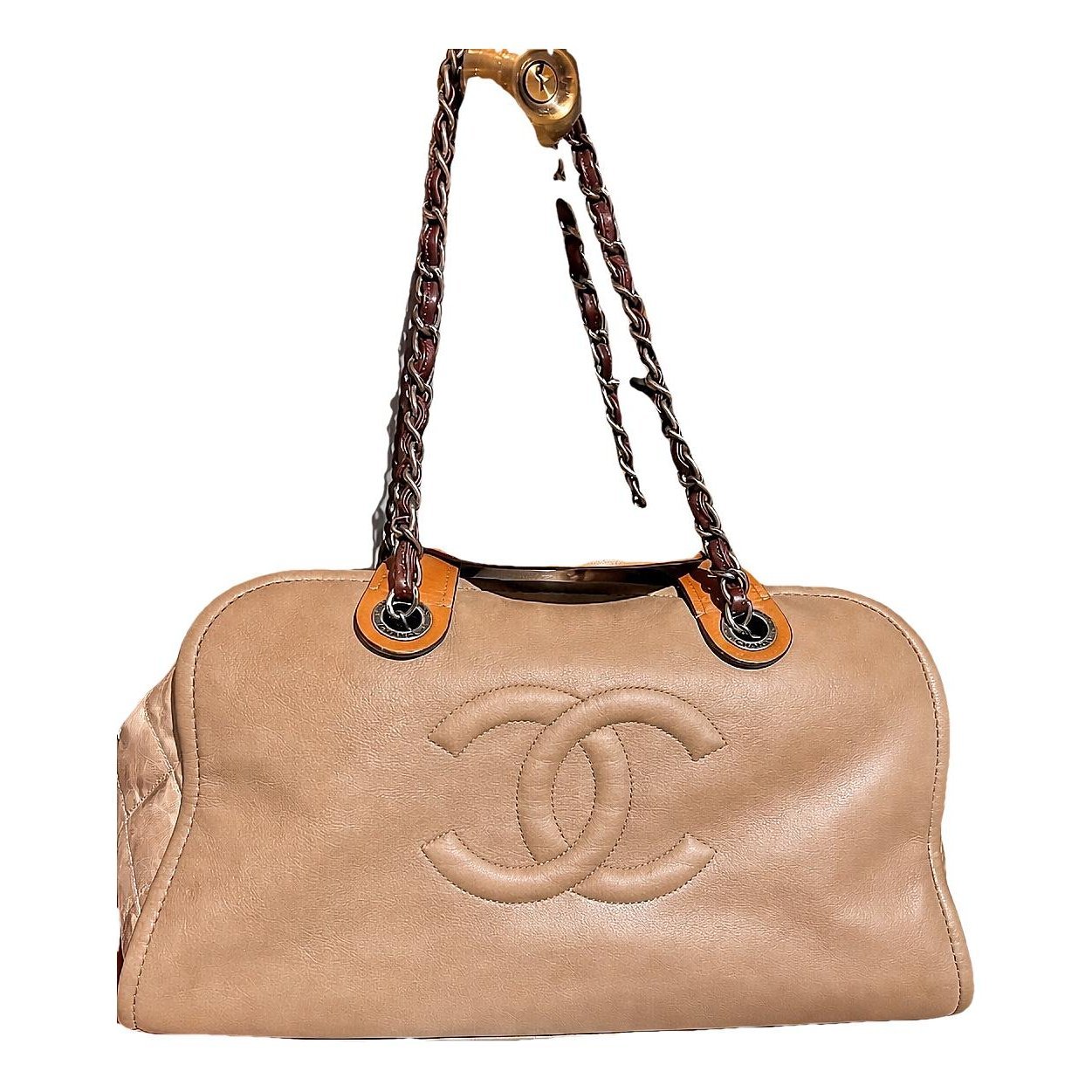 Leather bowling bag