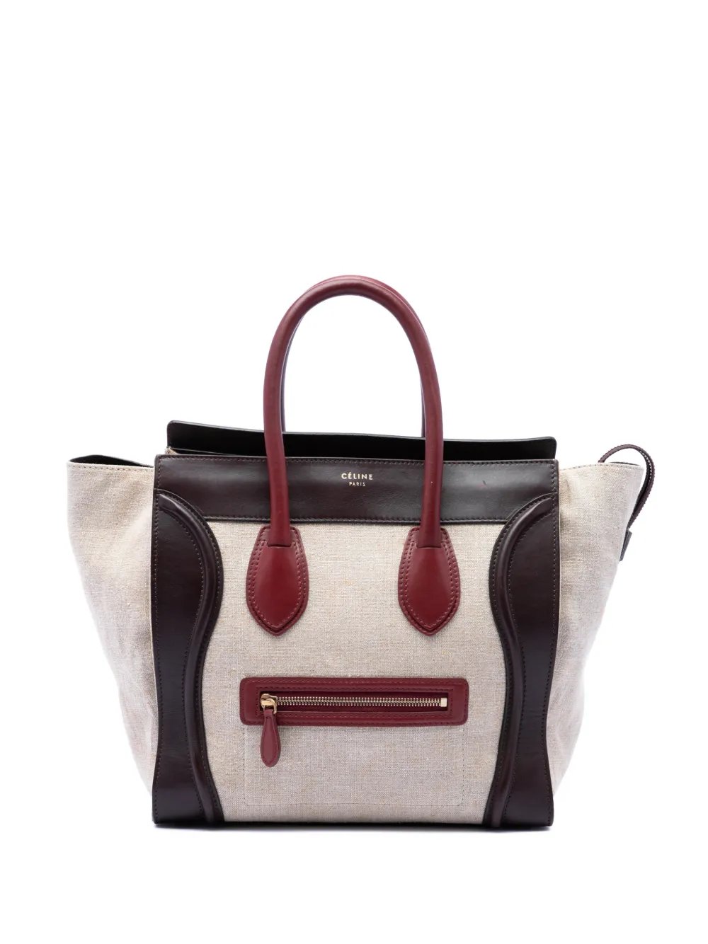 2012 Mini Tricolor Canvas and Leather Luggage tote bag