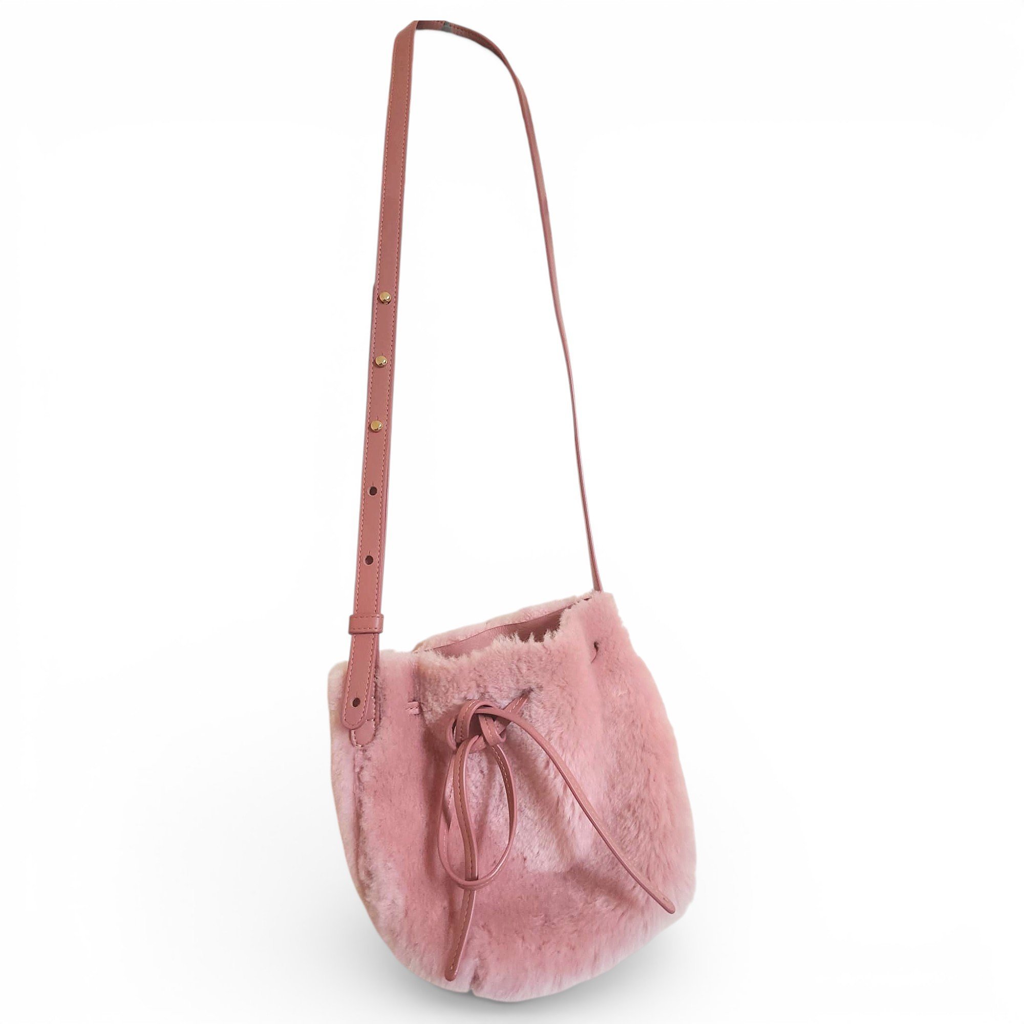 Mansur Gavriel Bucket faux fur crossbody bag