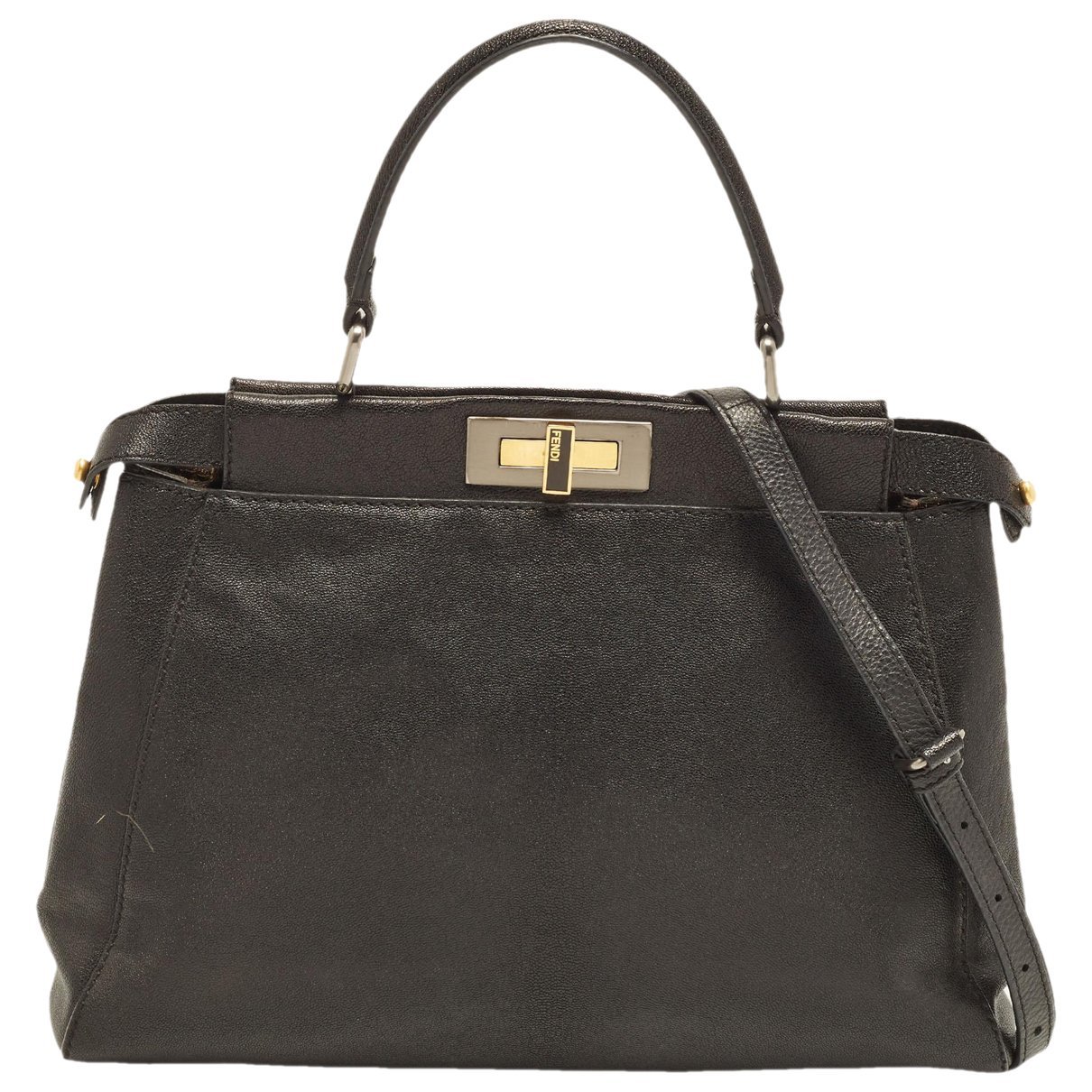 Peekaboo leather satchel