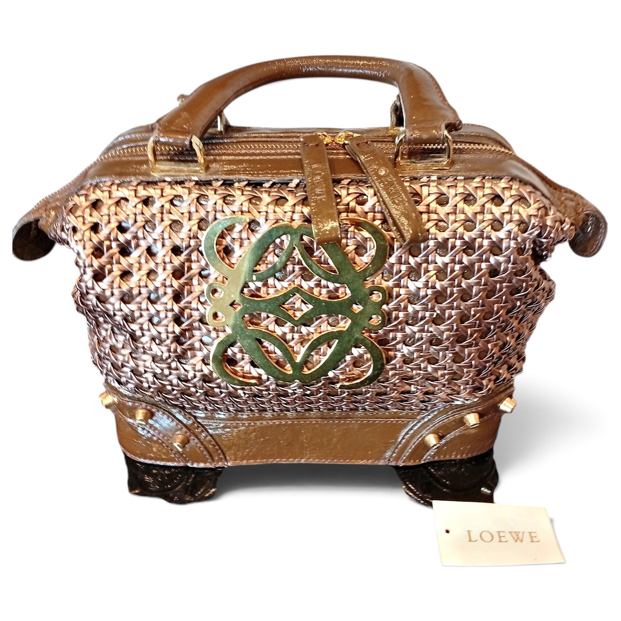 Patent leather handbag