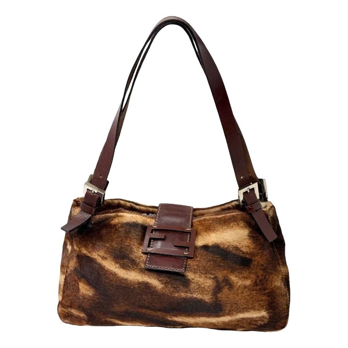 Baguette pony-style calfskin handbag