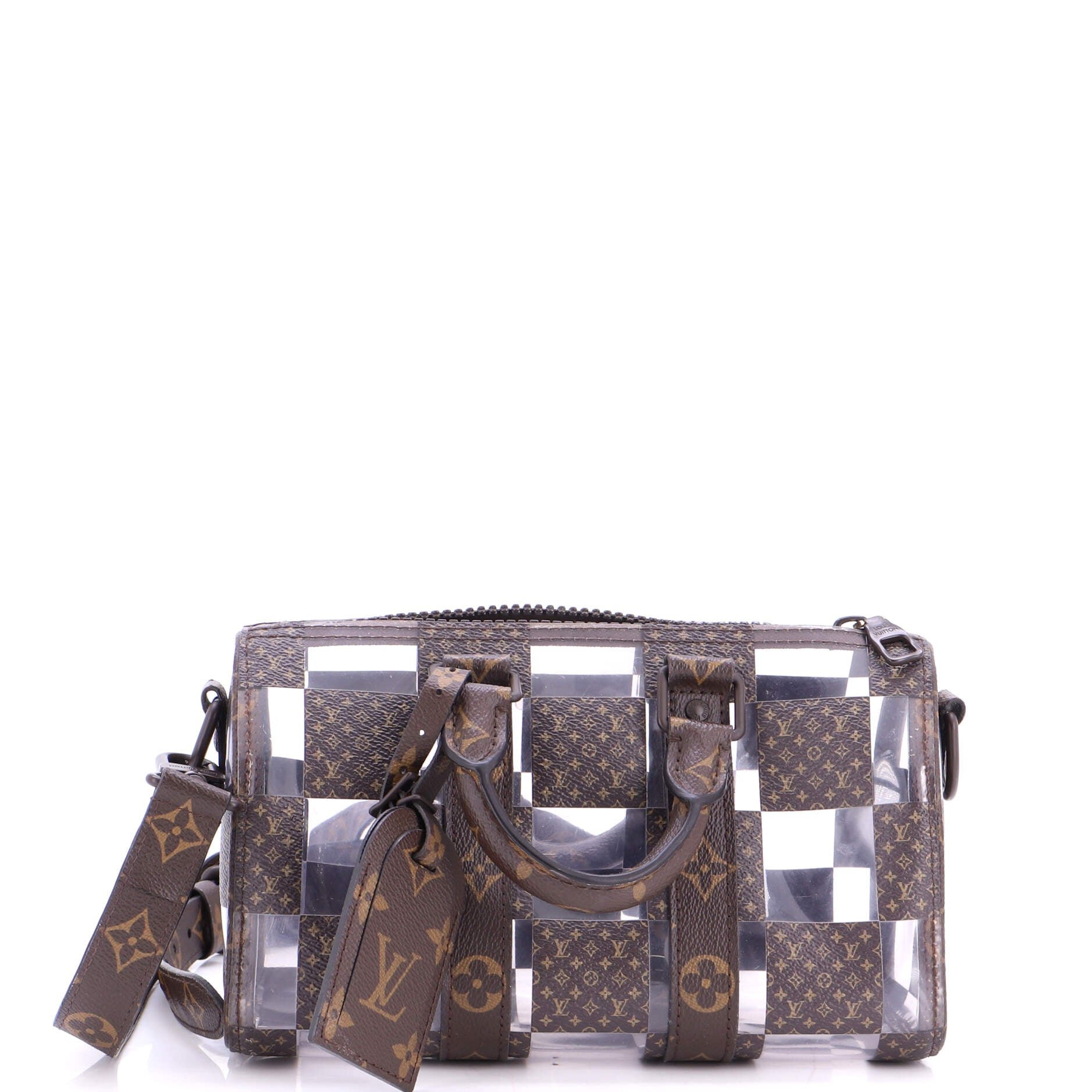 Louis Vuitton Keepall Bandouliere Bag Monogram Chess Coated Canvas and PVC 25