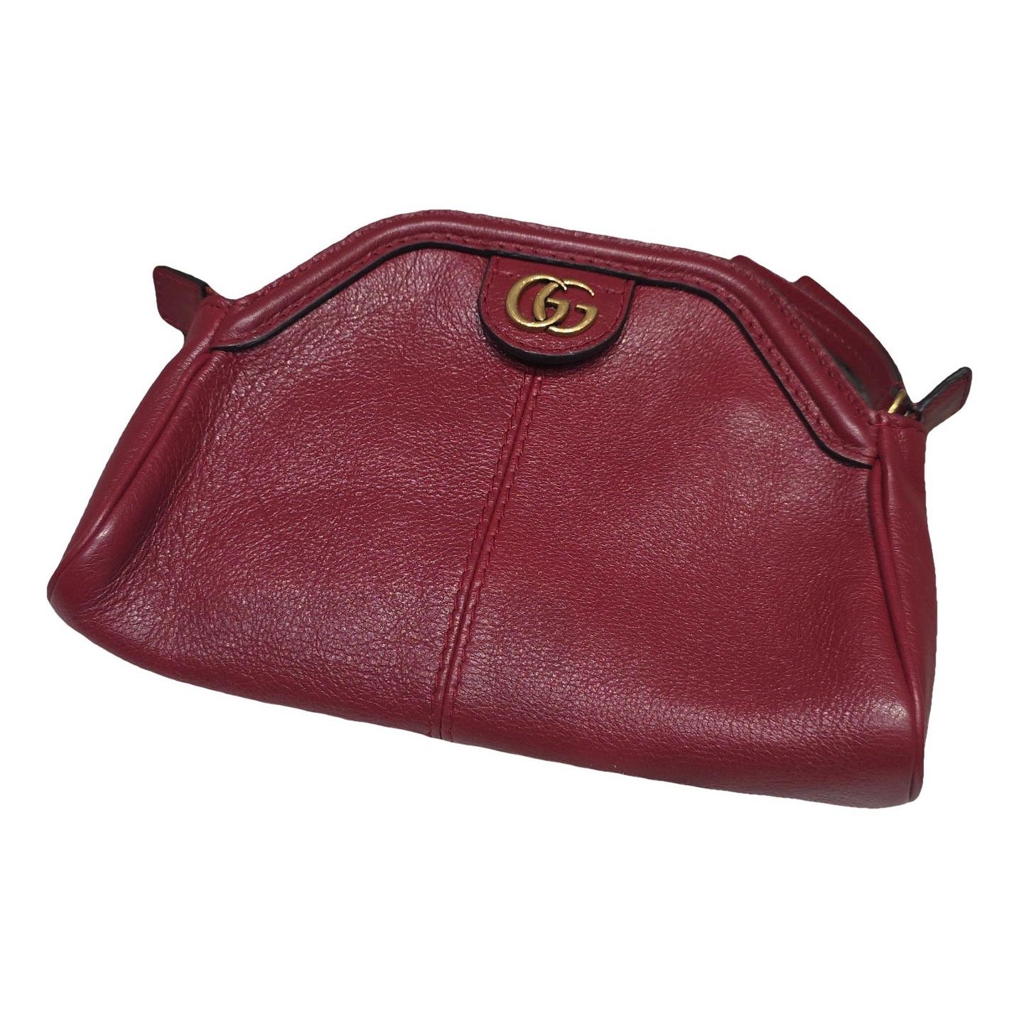 Leather clutch bag