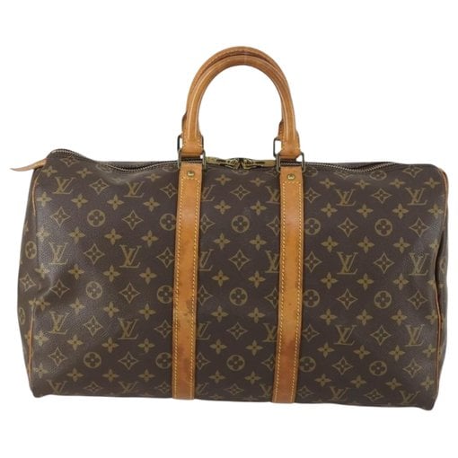 Keepall leather travel bag