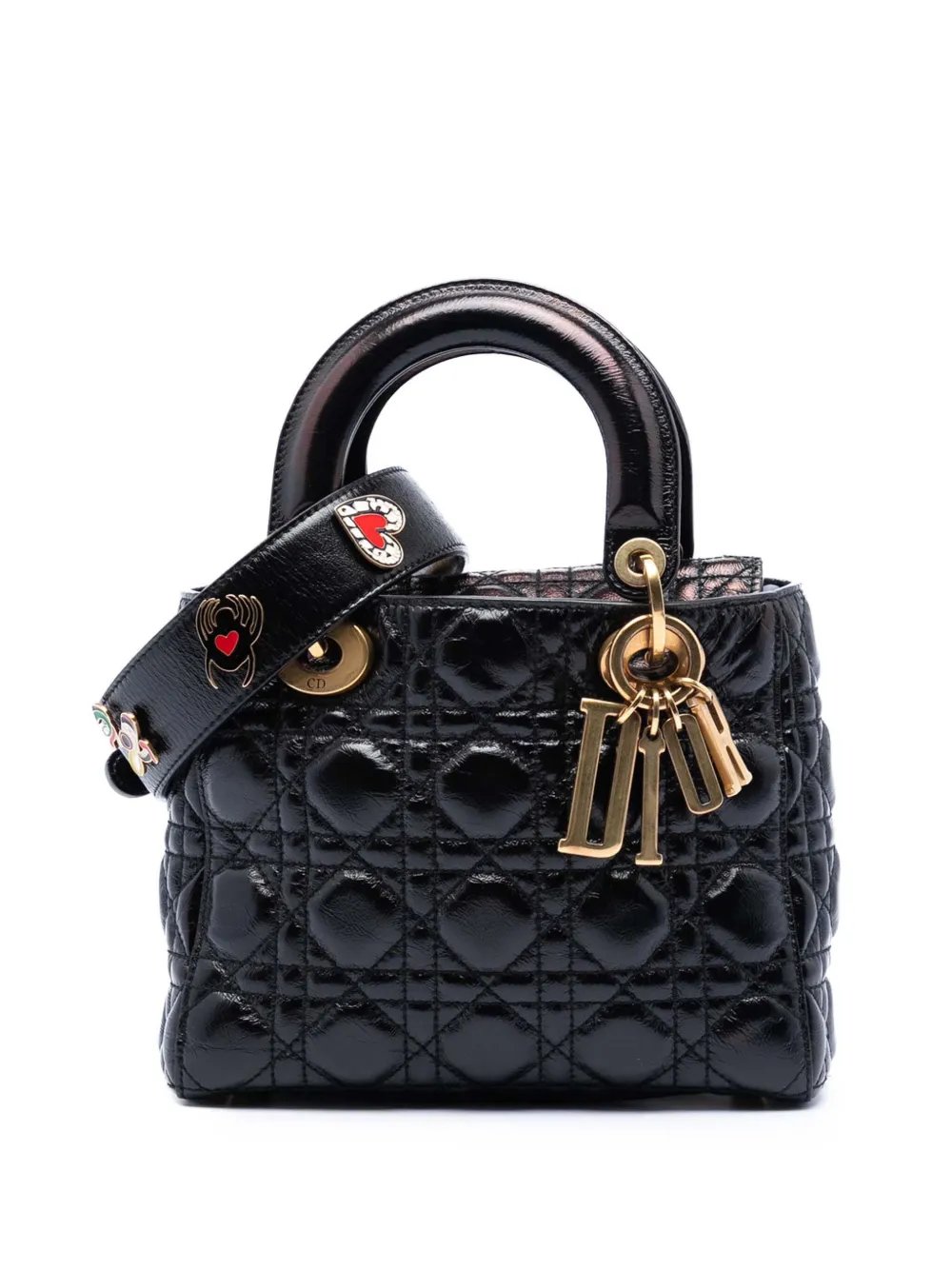 2017 Small Crinkled Patent Cannage My ABCDior Lady Dior satchel