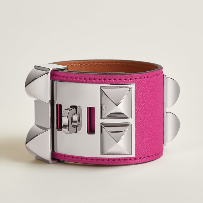 Rose Shocking Collier De Chien Bracelet