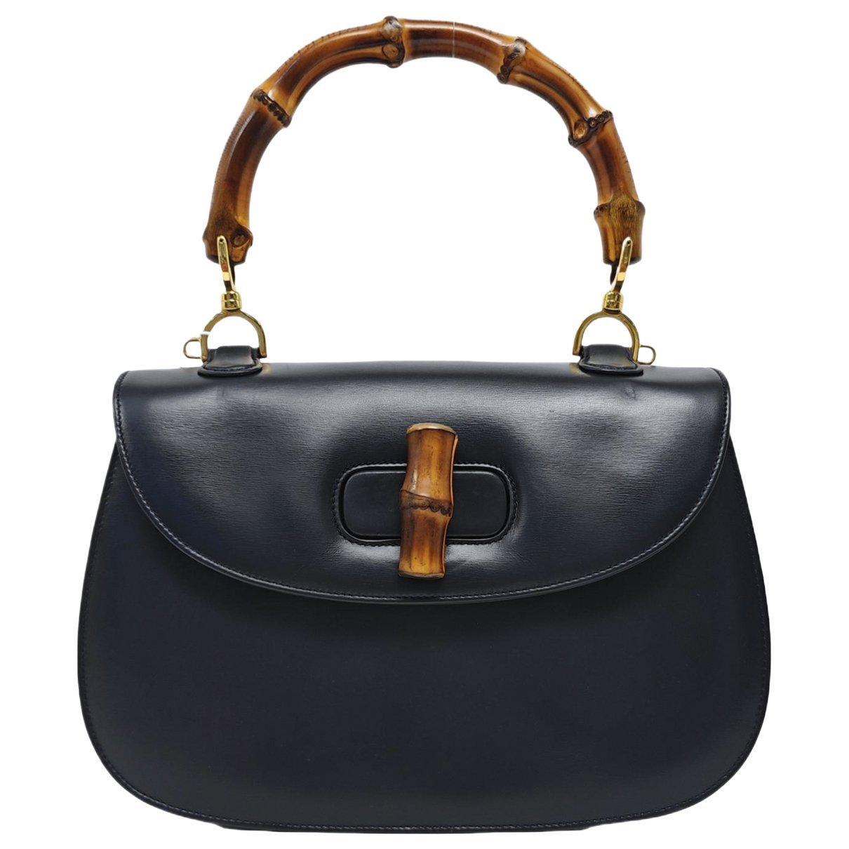 Convertible Bamboo Top Handle leather handbag