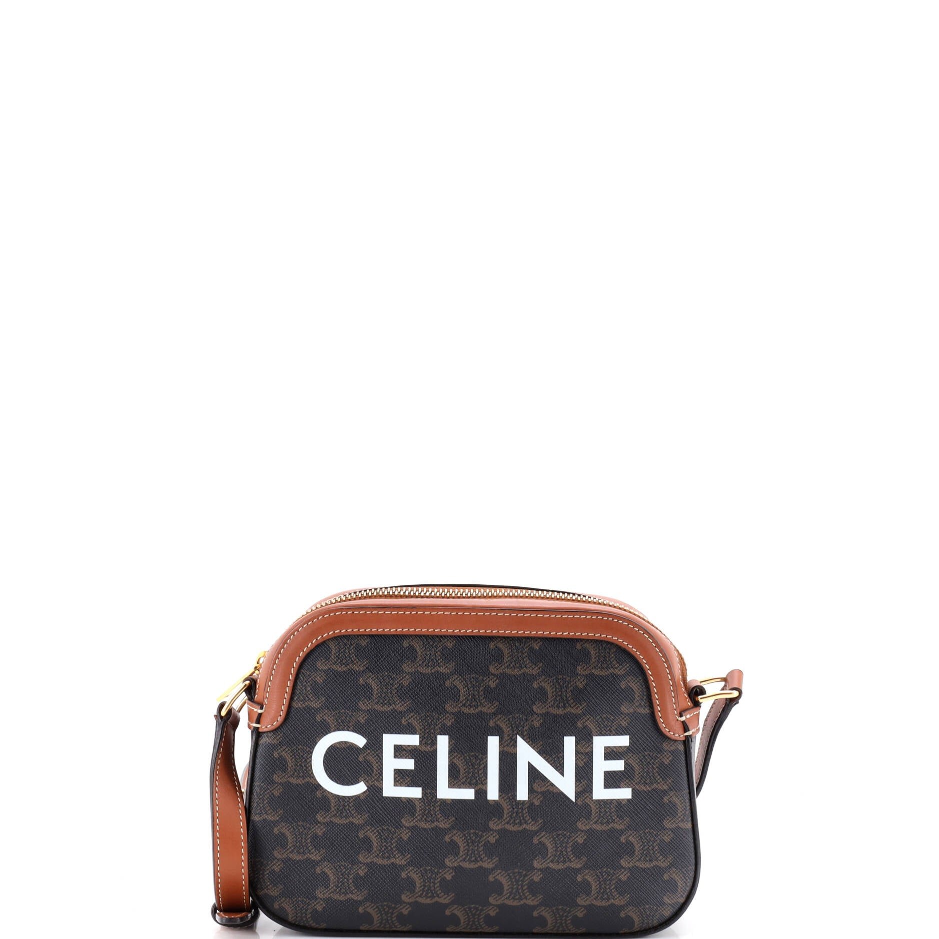 Logo Camera Bag Triomphe Coated Canvas Small