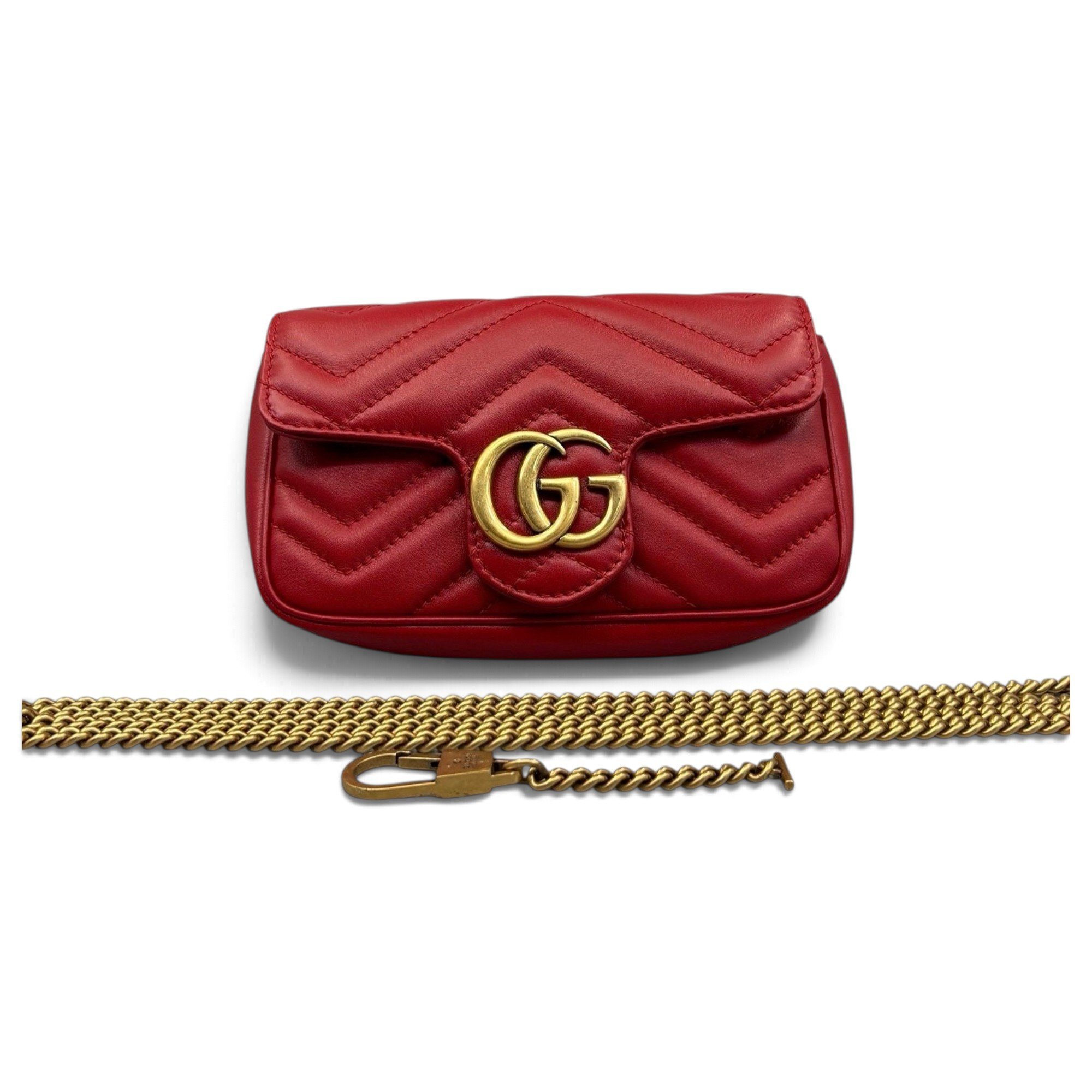 GG Marmont Ribbon leather crossbody bag