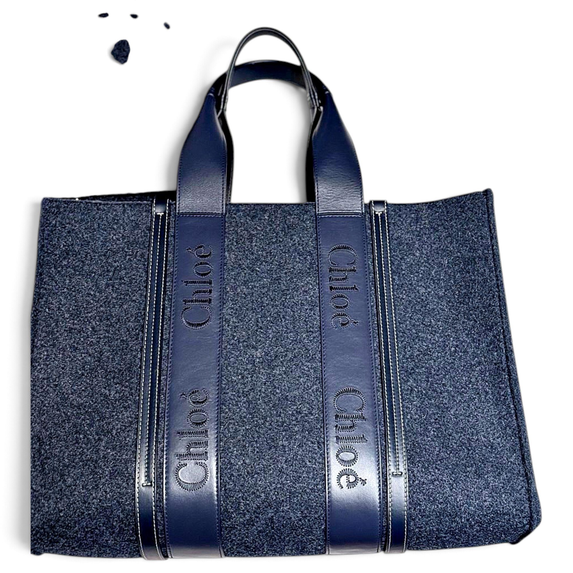 Woody wool tote