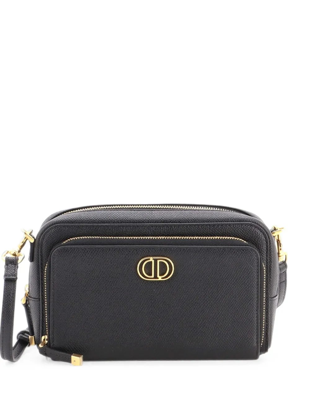 Caro Double Pouch Leather crossbody bag