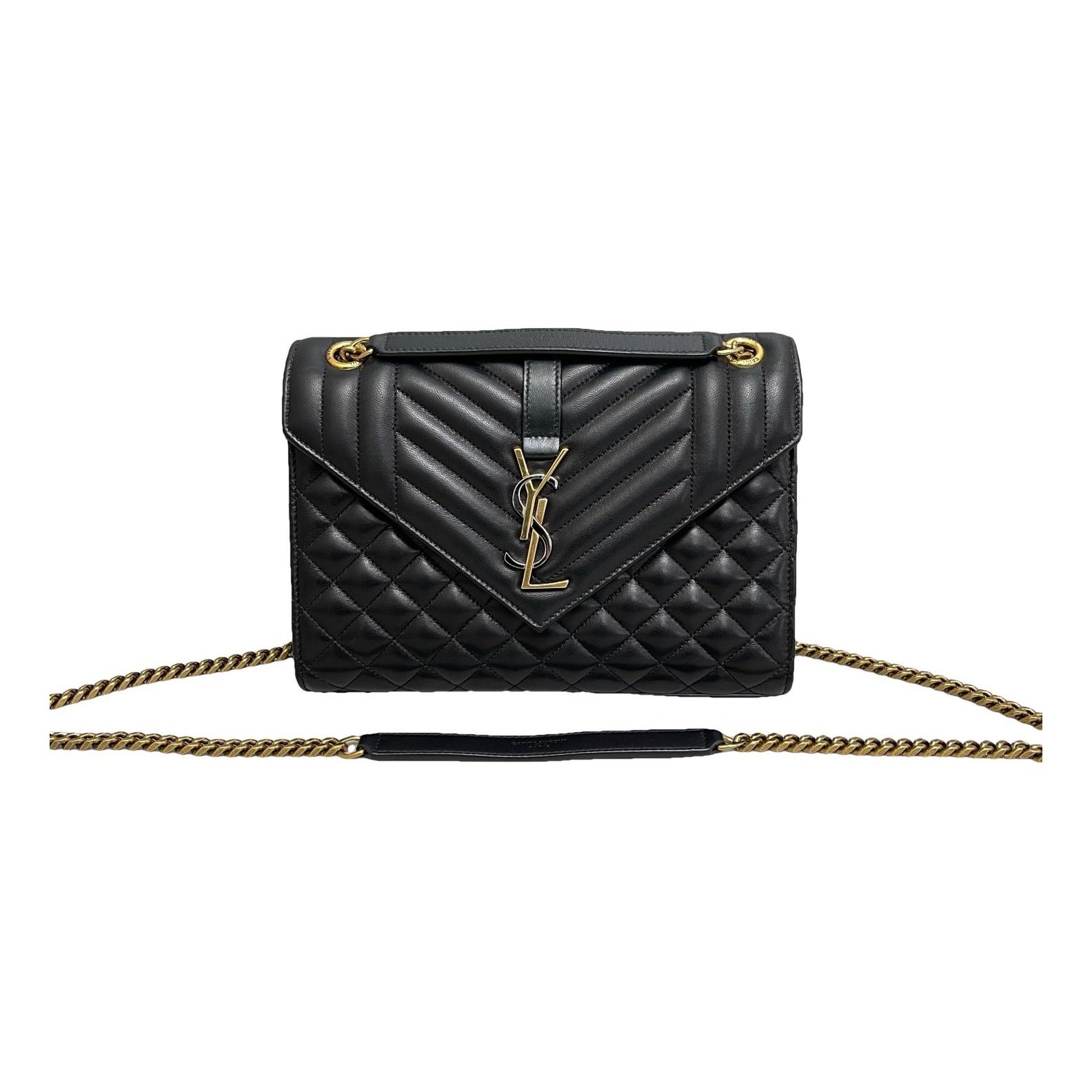 Envelope leather handbag