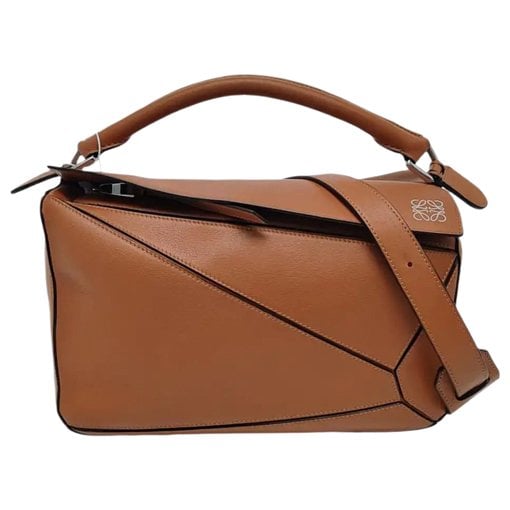 Puzzle leather handbag