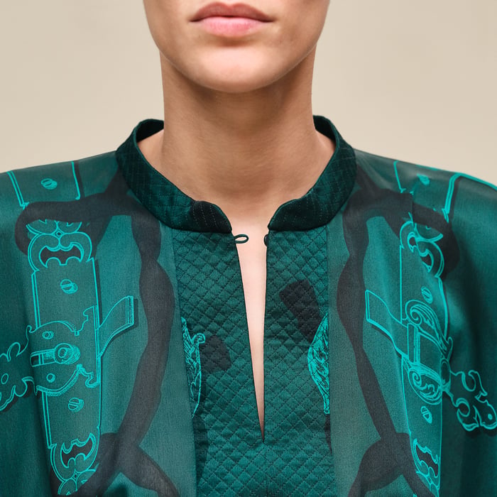 Vert Pin "Ferronnerie Remix" Blouse