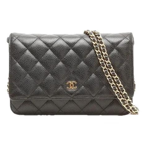Wallet On Chain leather crossbody bag