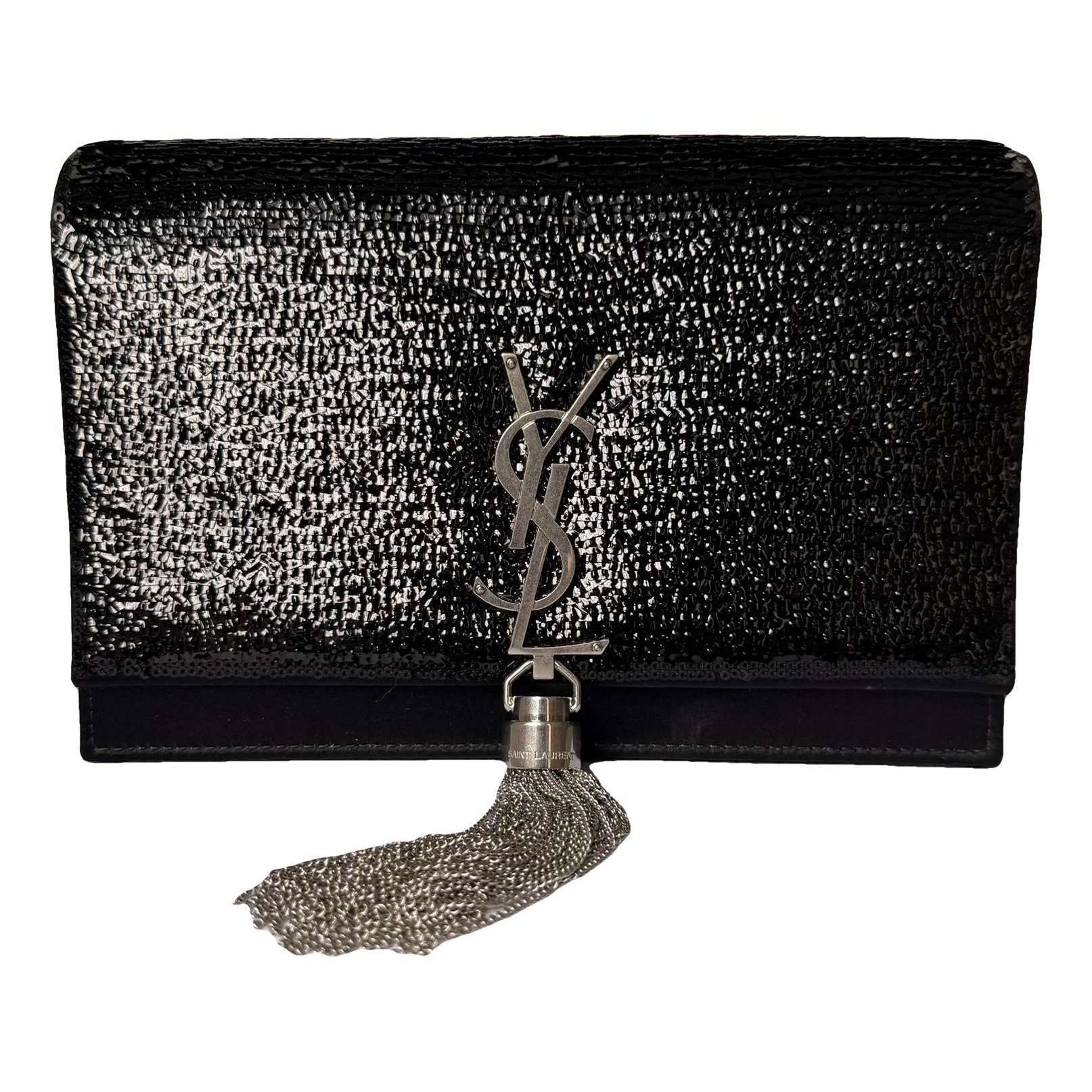 Leather clutch bag