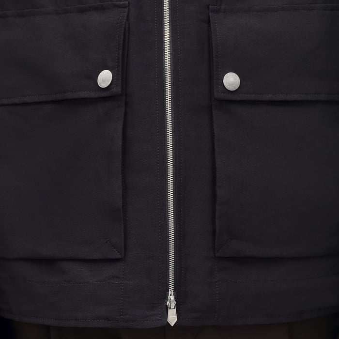 Noir Zipped Hooded Jacket