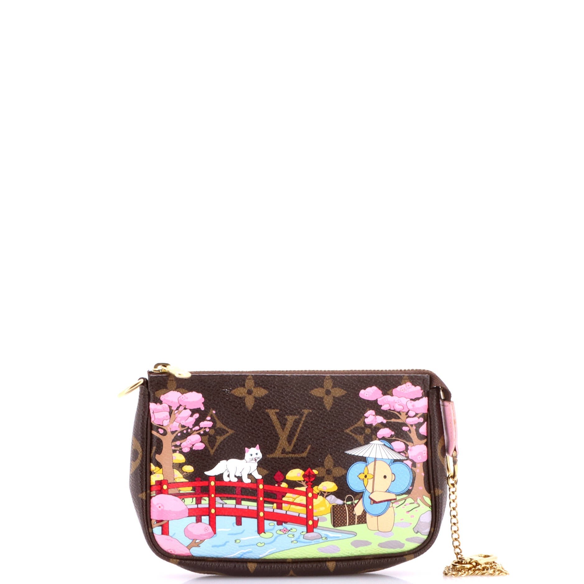 Pochette Accessoires Limited Edition Vivienne Xmas Monogram Canvas Mini