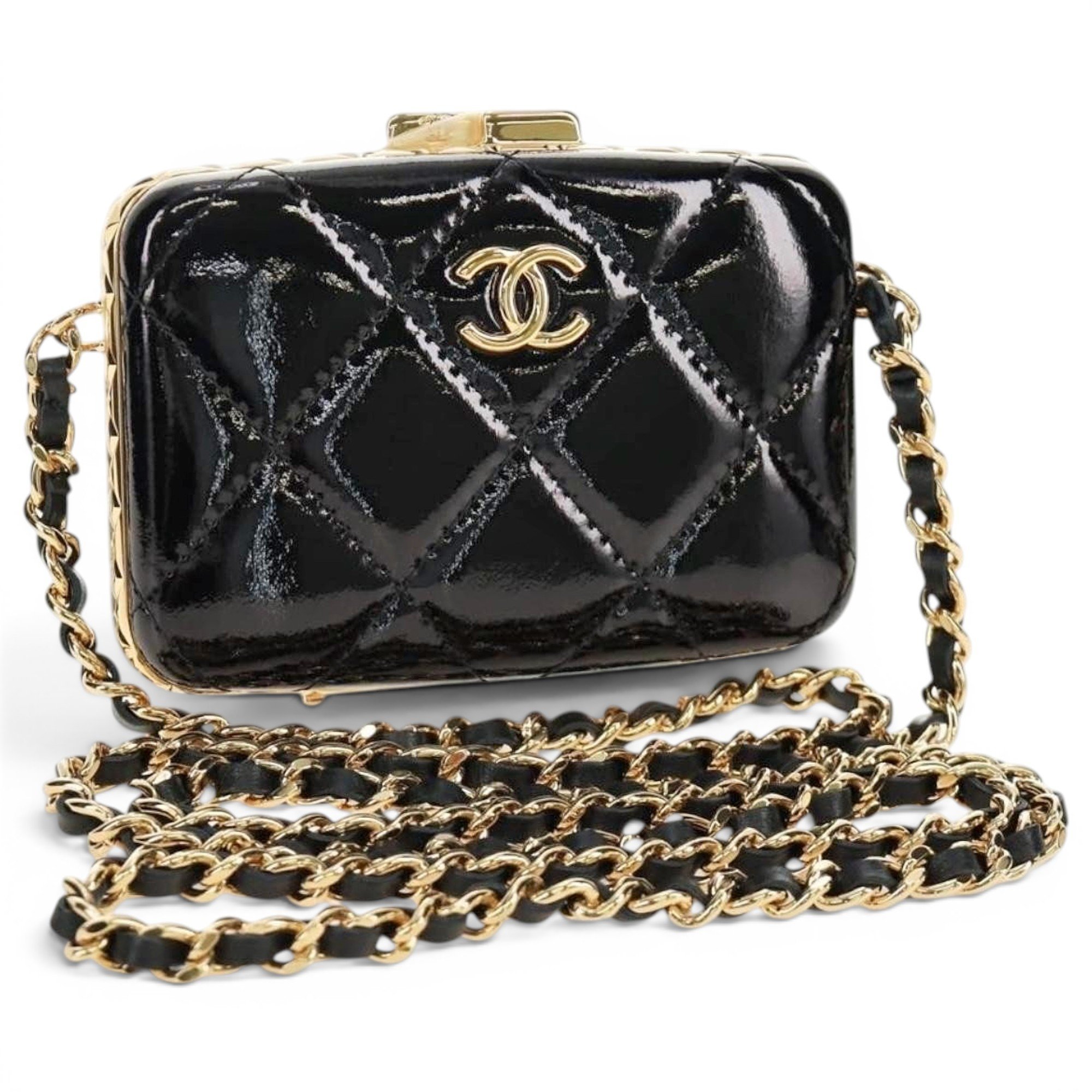 Patent leather handbag