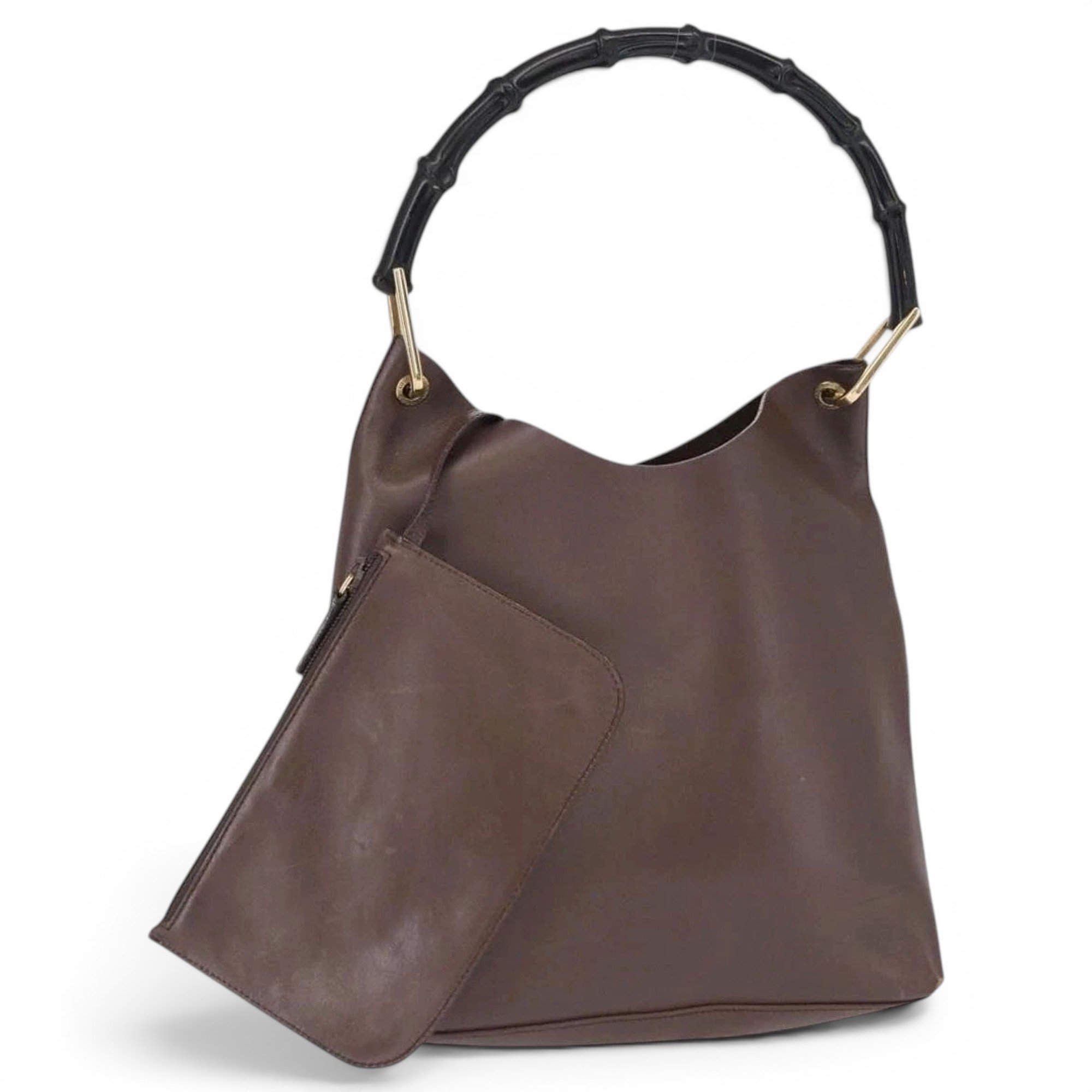 Bamboo leather handbag