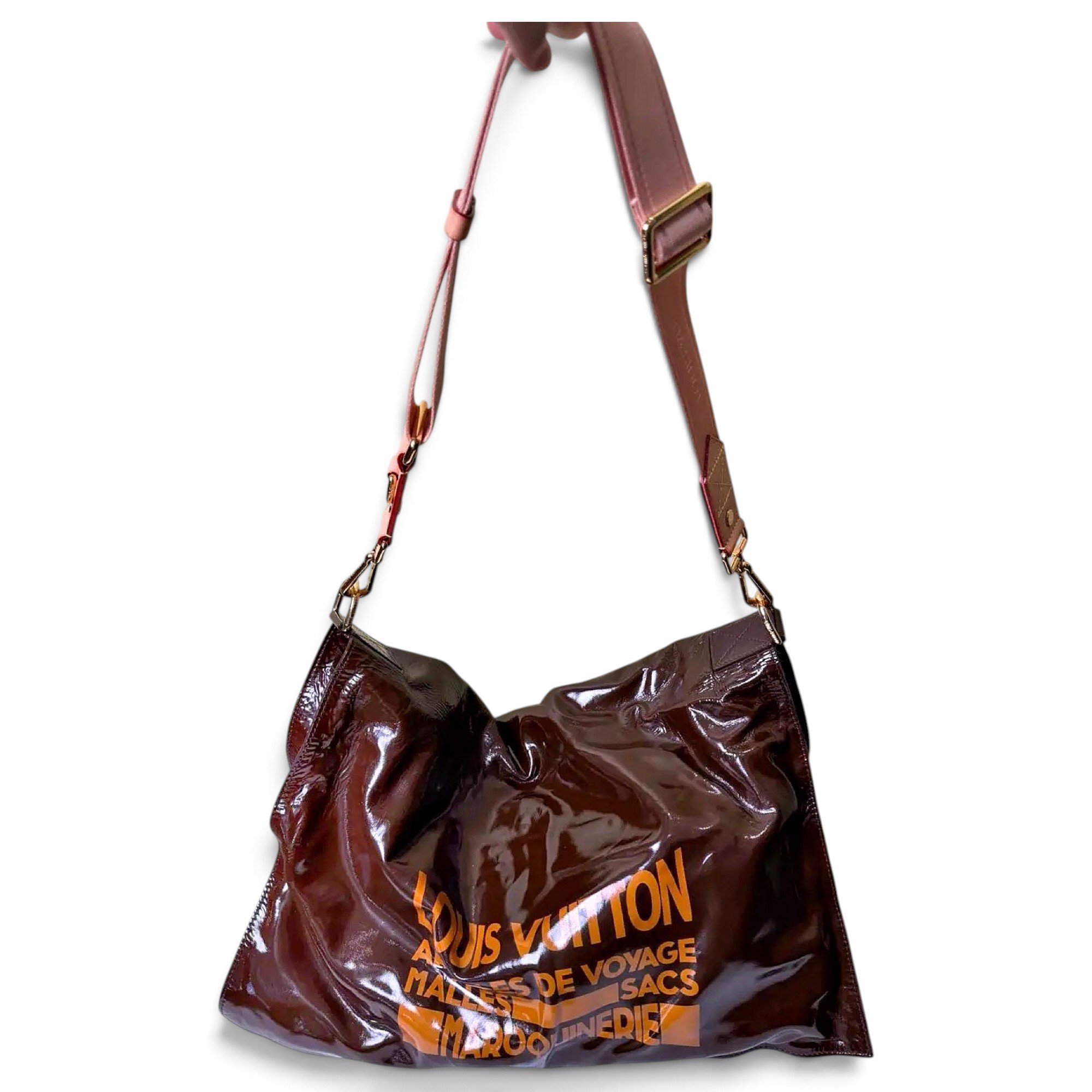 Patent leather handbag