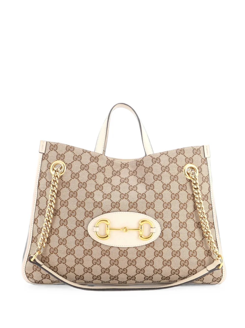 Horsebit 1955 Chain GG Canvas with Leather Medium tote bag