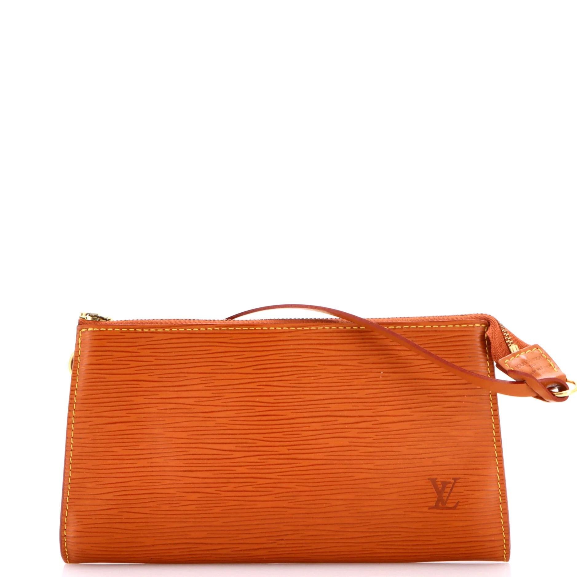 Leather clutch bag
