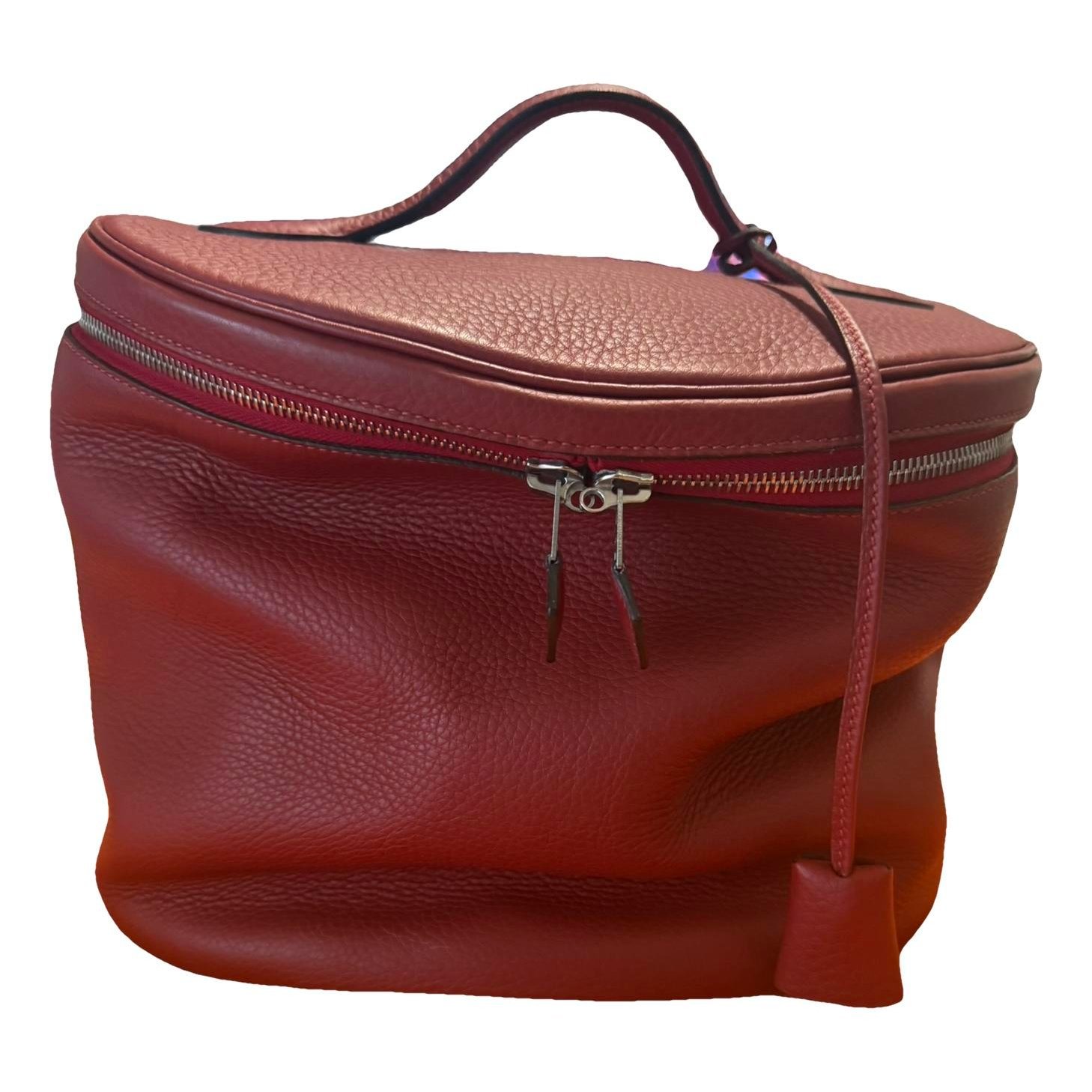 Leather clutch bag
