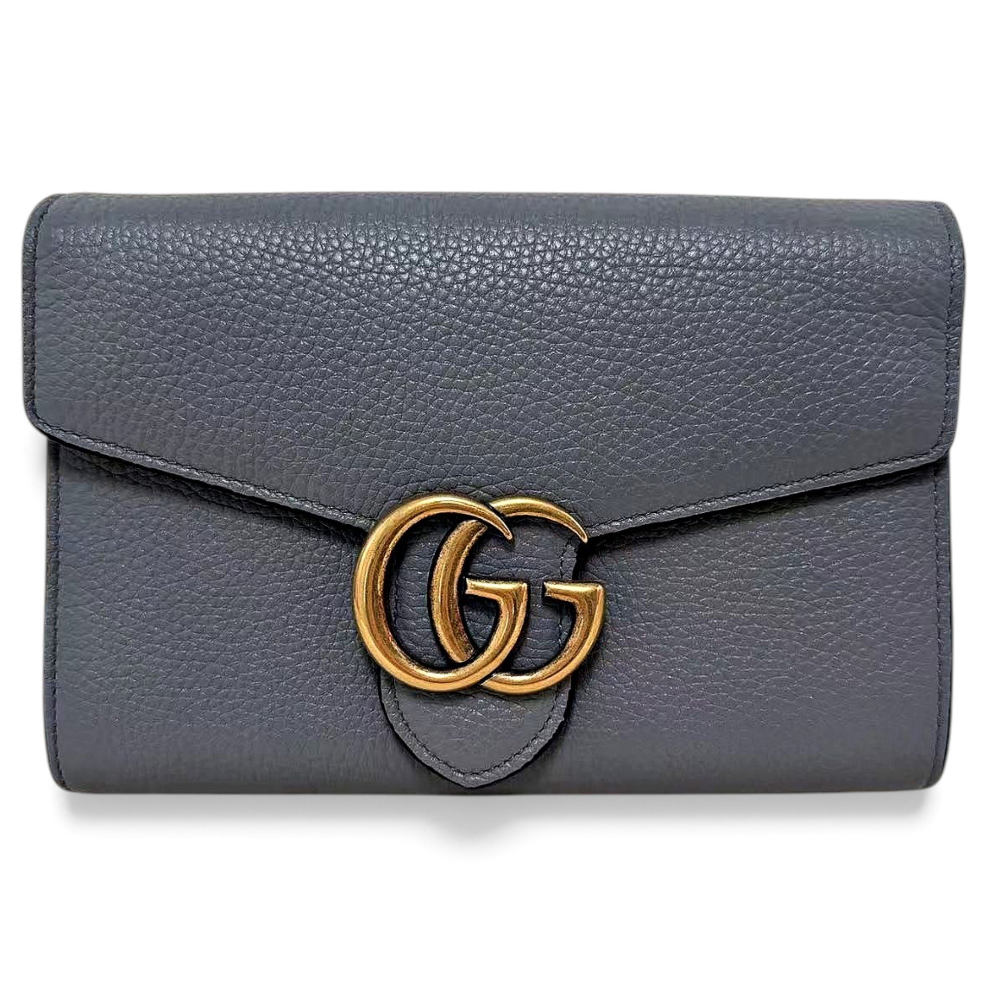 Pearly GG Marmont Chain Wallet leather crossbody bag