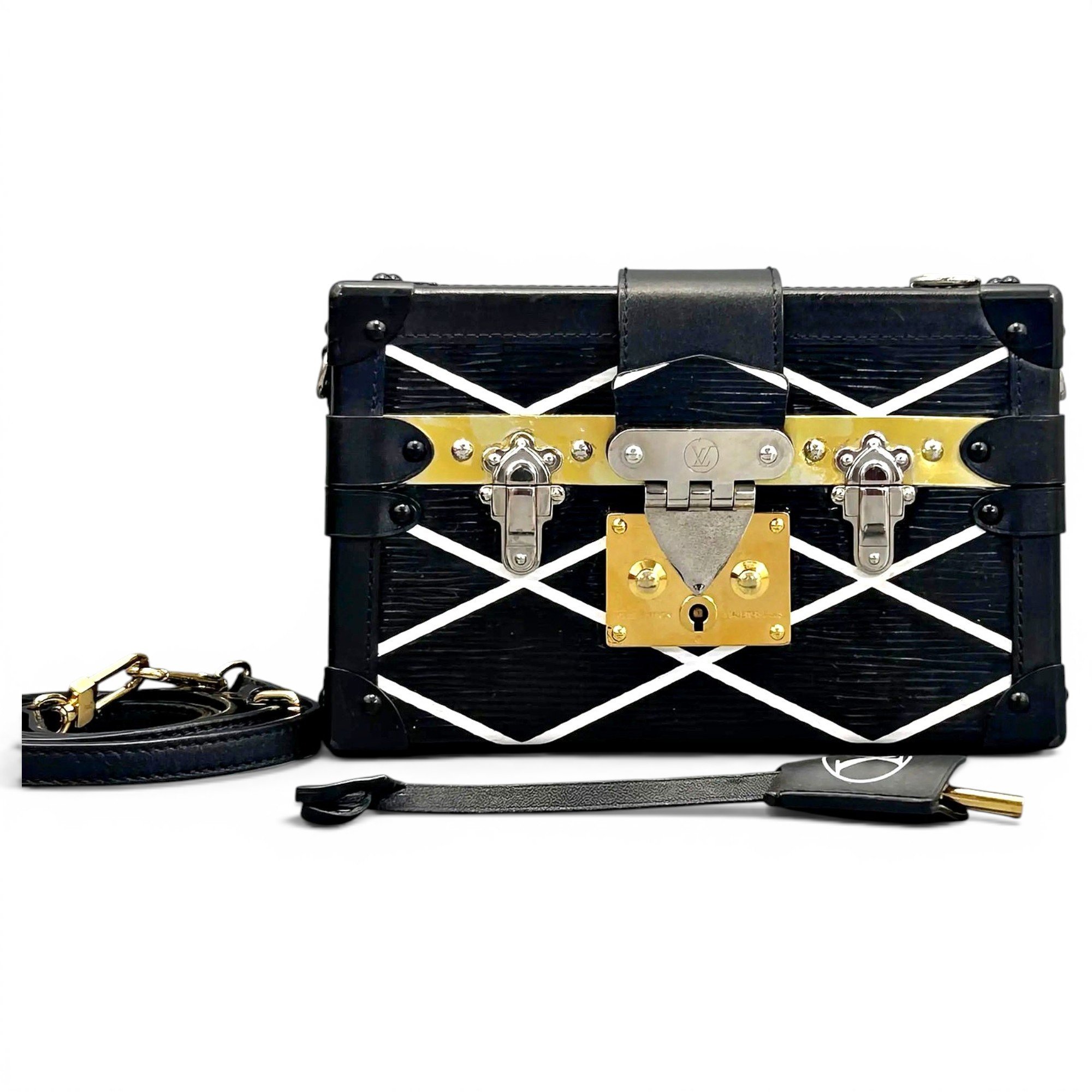 Petite Malle leather crossbody bag