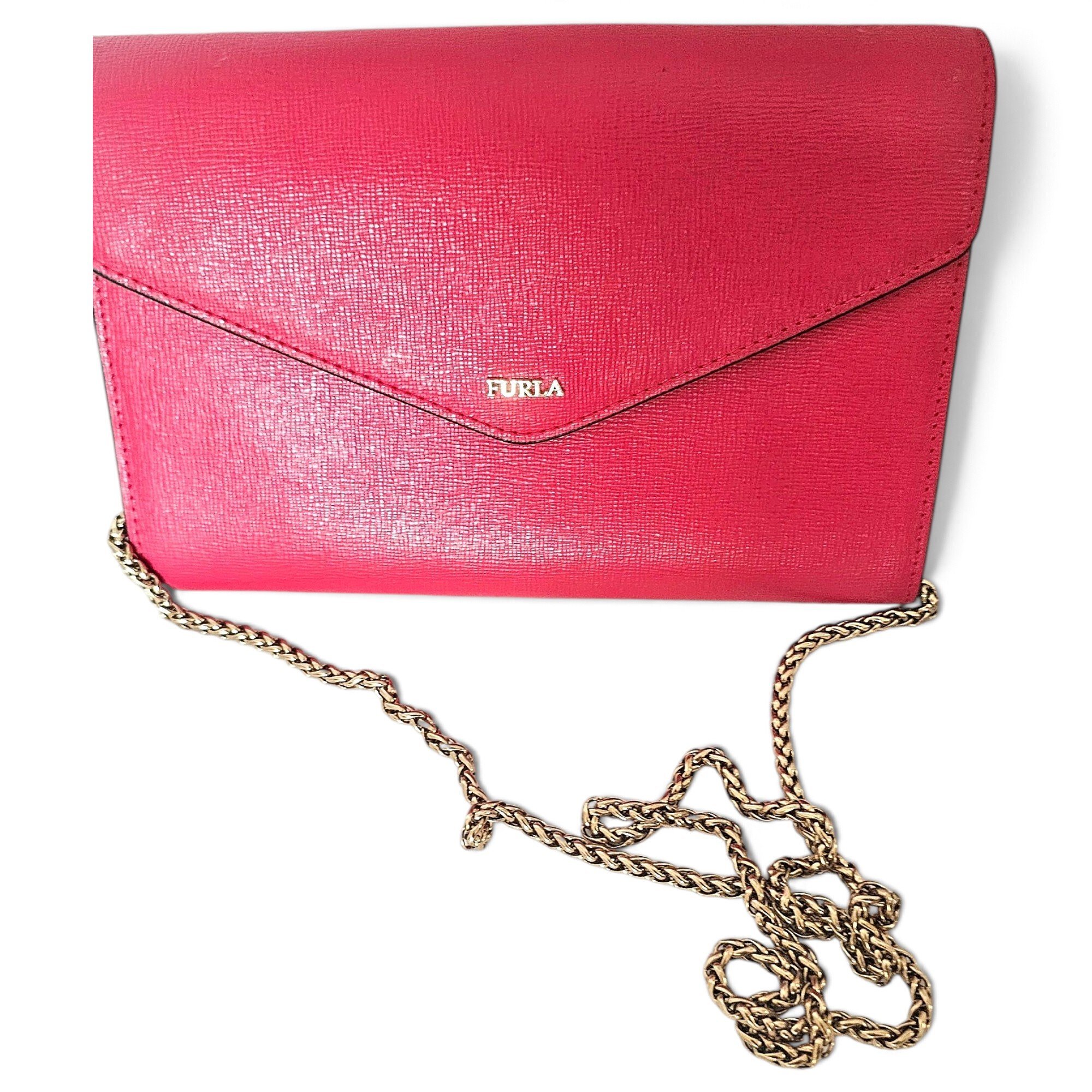 Leather clutch bag