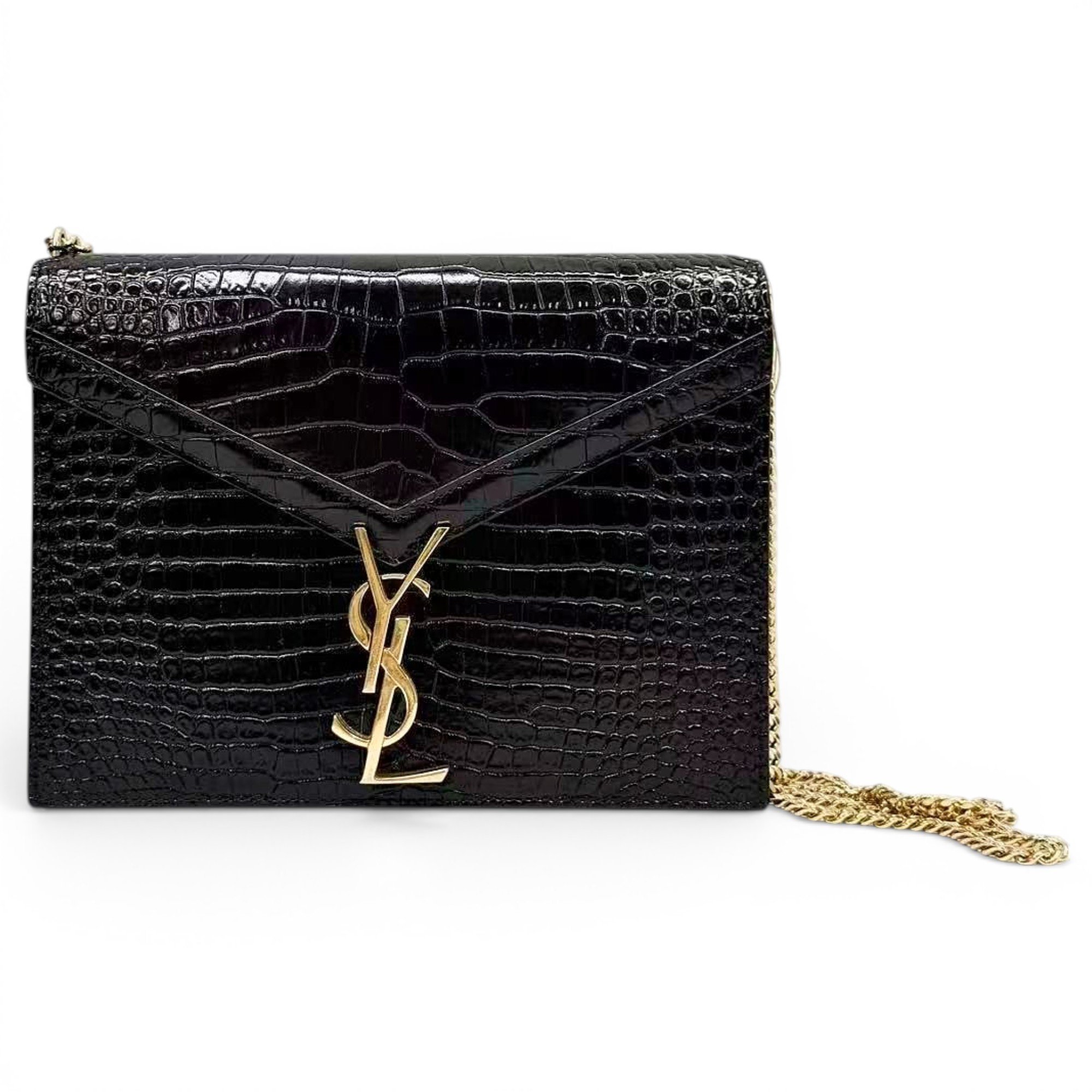 Envelope leather handbag