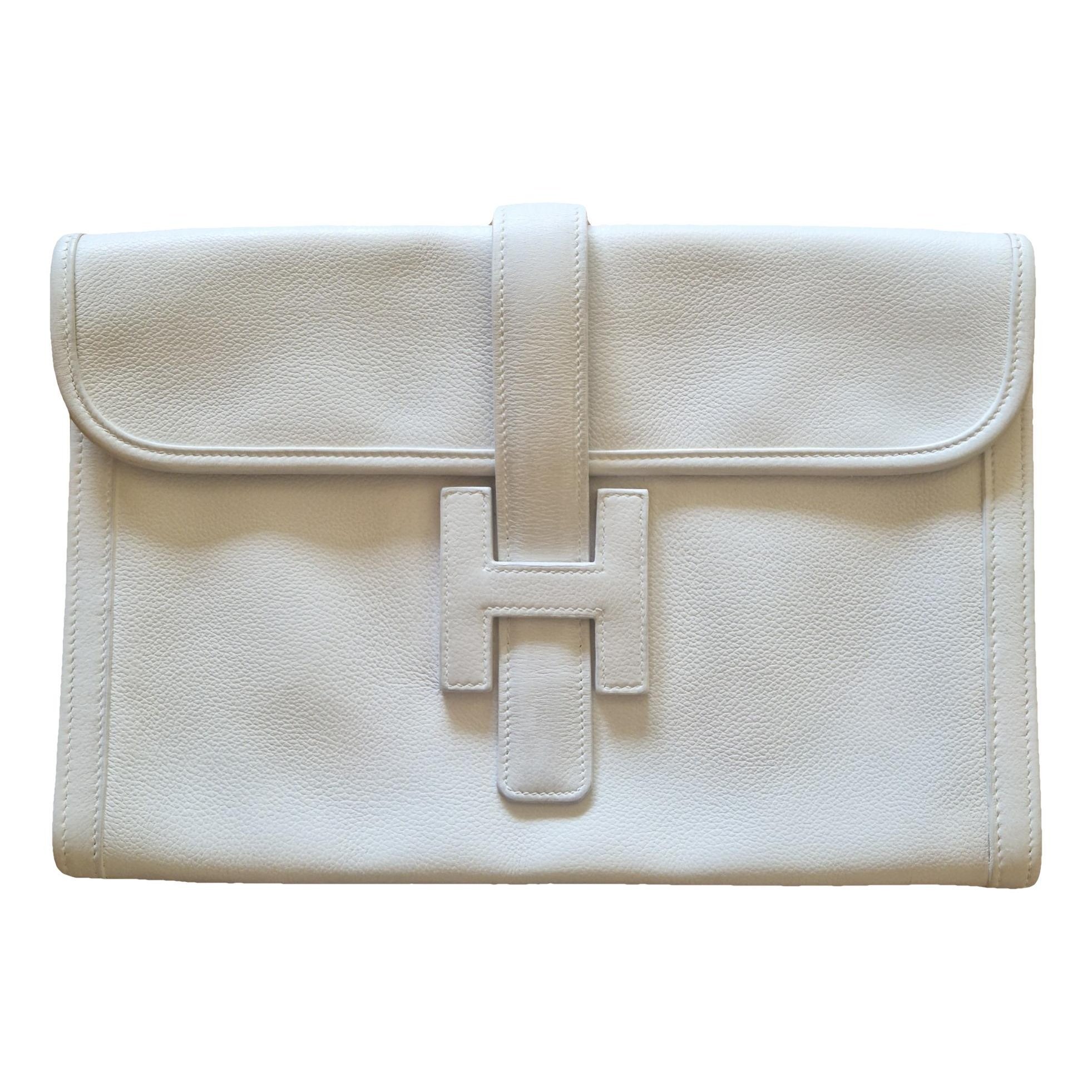 Jige leather clutch bag