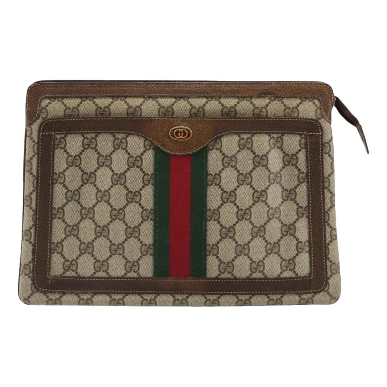 Leather clutch bag