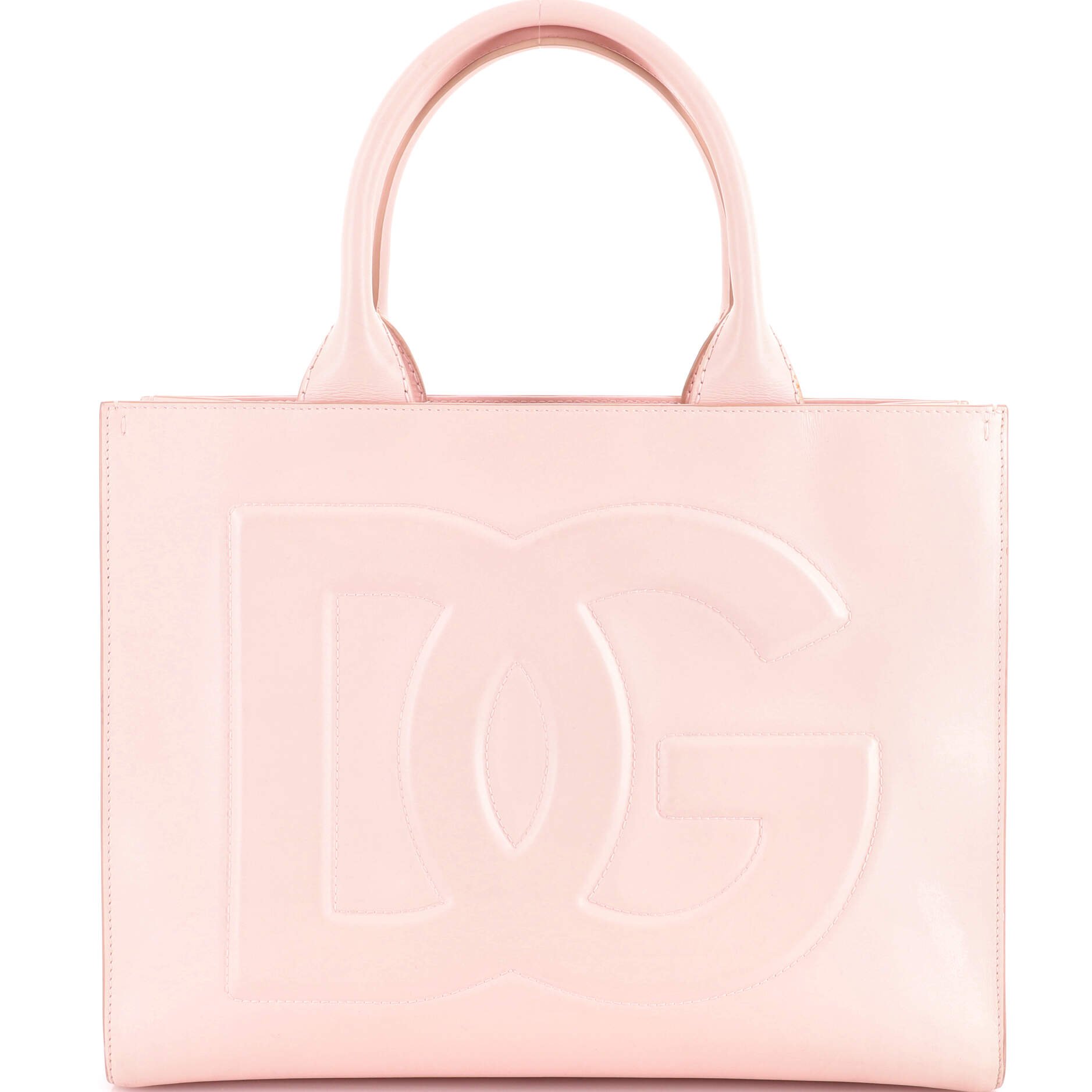 Dolce & Gabbana Embossed Logo Beatrice Tote Leather