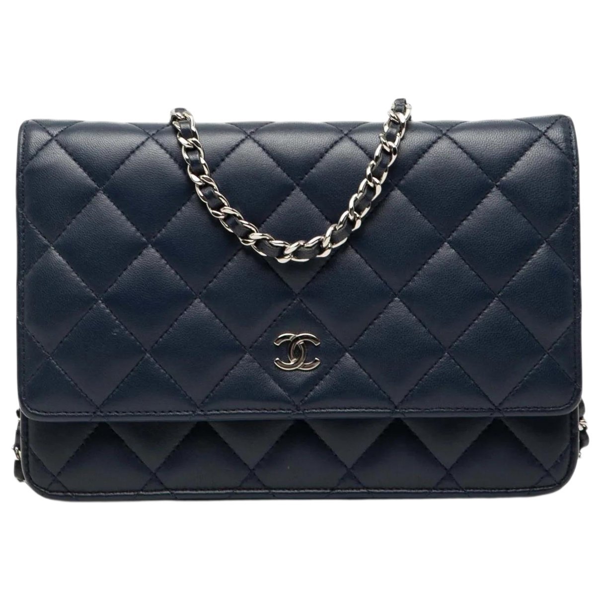 Wallet On Chain leather crossbody bag