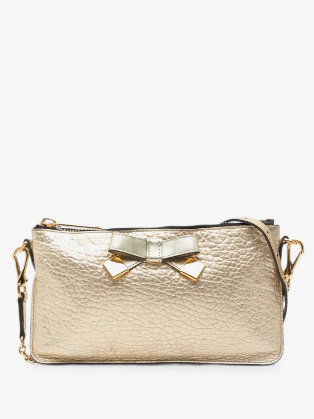 2000-2017 Metallic Leather Peyton Bow crossbody bag