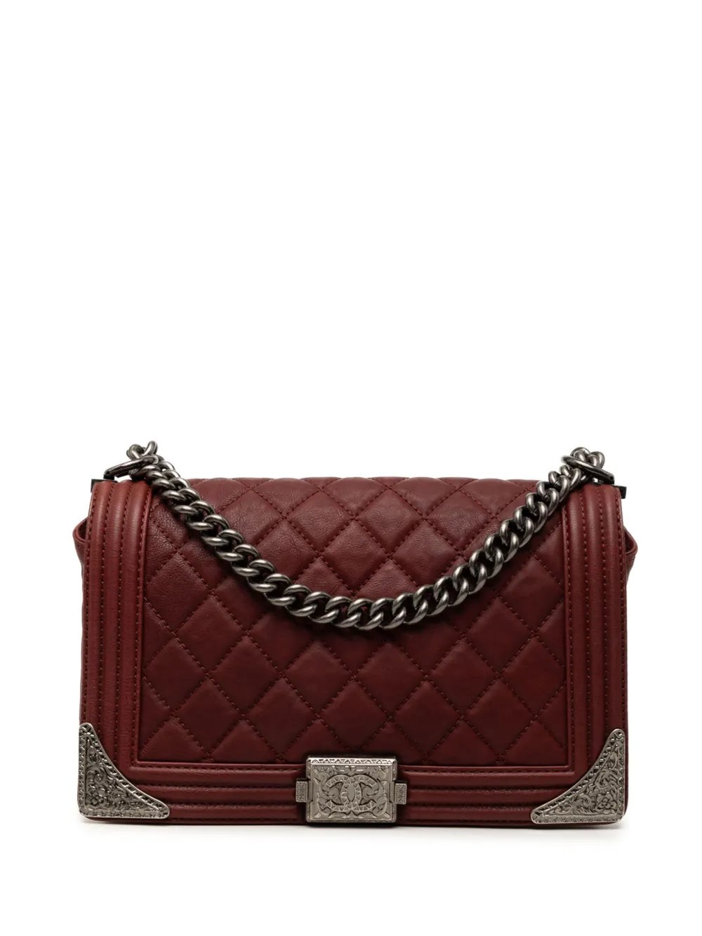 2014 Paris Dallas Medium Quilted Calfskin Cowboy Boy Flap shoulder bag