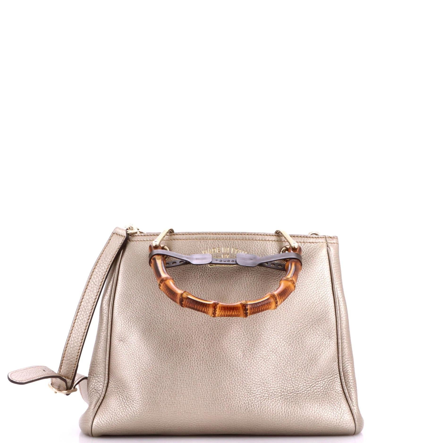 Bamboo Shopper leather tote