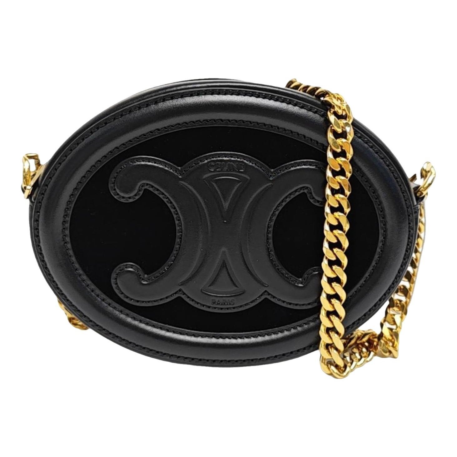 Triomphe velvet handbag